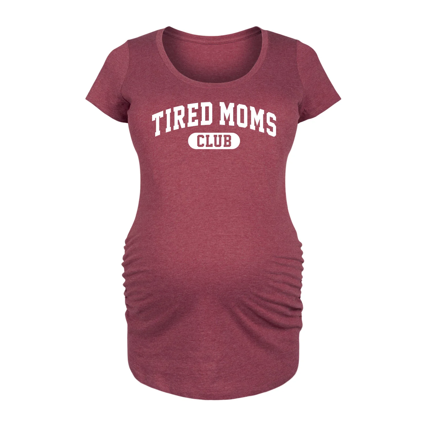 Instant Message - Tired Moms Club - Women's Maternity Scoop Neck Graphic T-Shirt - Image 2