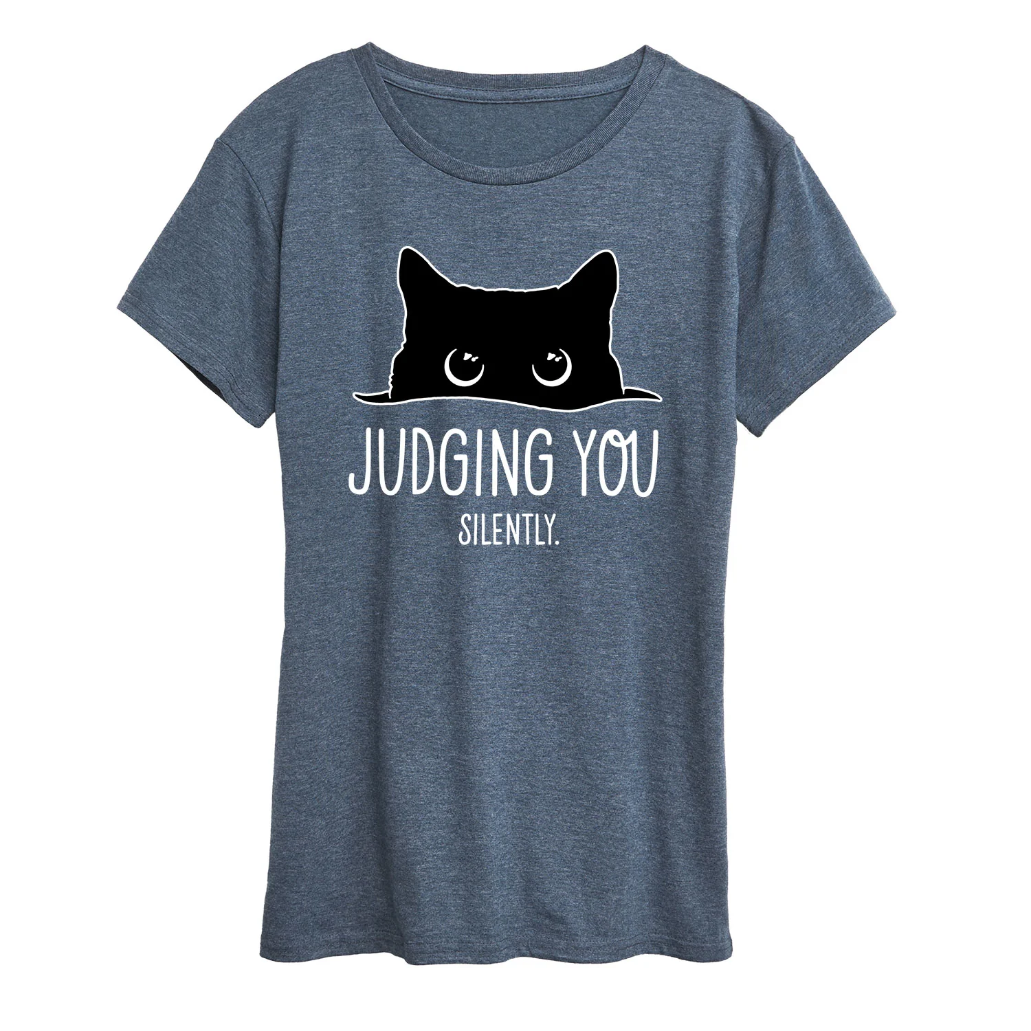 Instant Message - Judging Silently White Ink - Women's Short Sleeve Graphic T-Shirt - Image 3