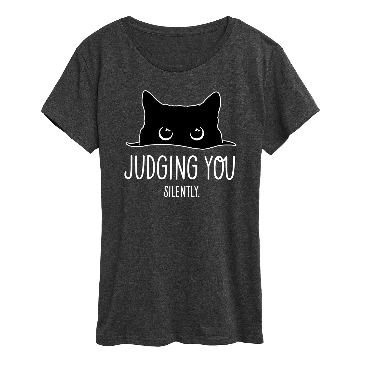 Instant Message - Judging Silently White Ink - Women's Short Sleeve Graphic T-Shirt - Image 4