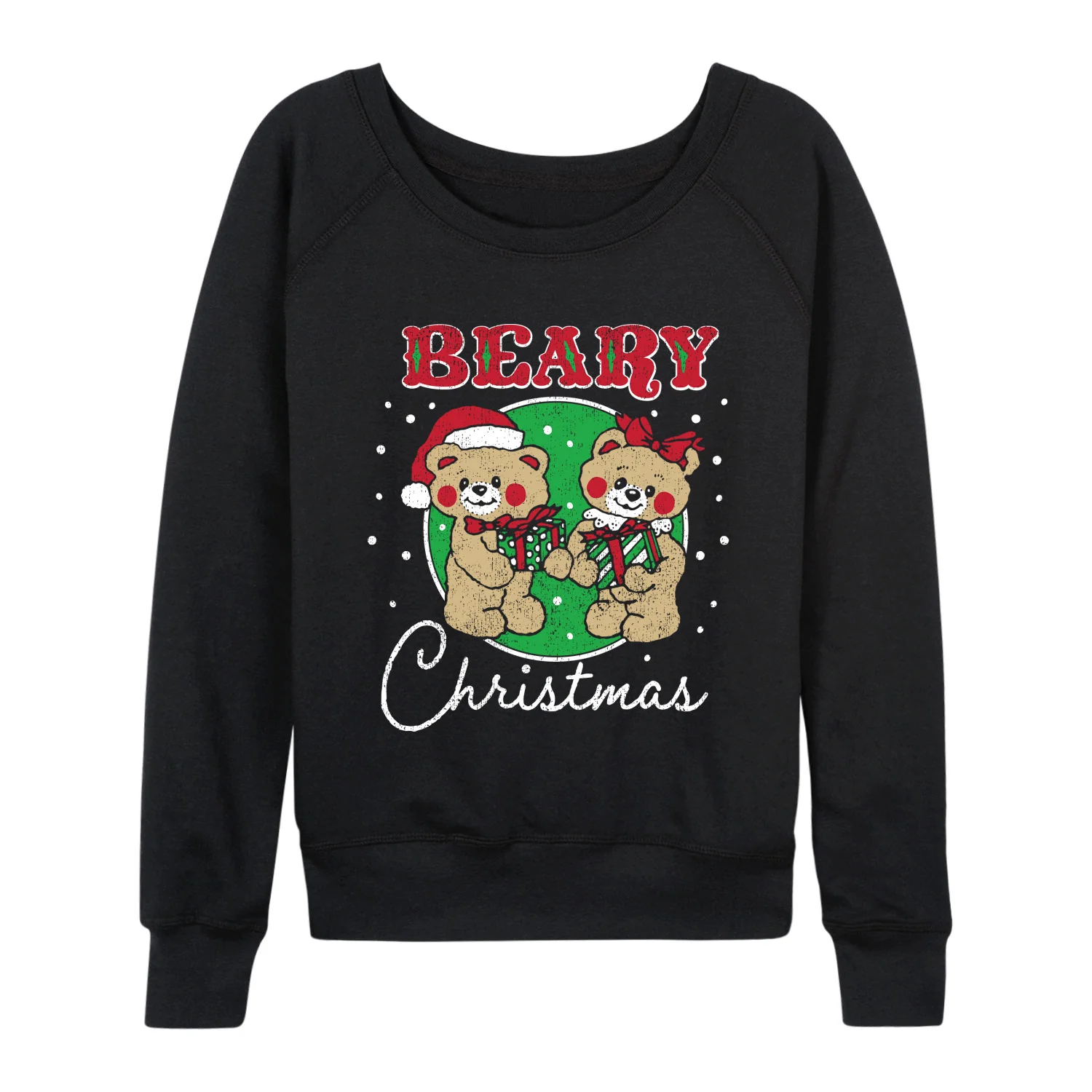 Instant Message - Beary Christmas - Women's French Terry Long Sleeve Pullover