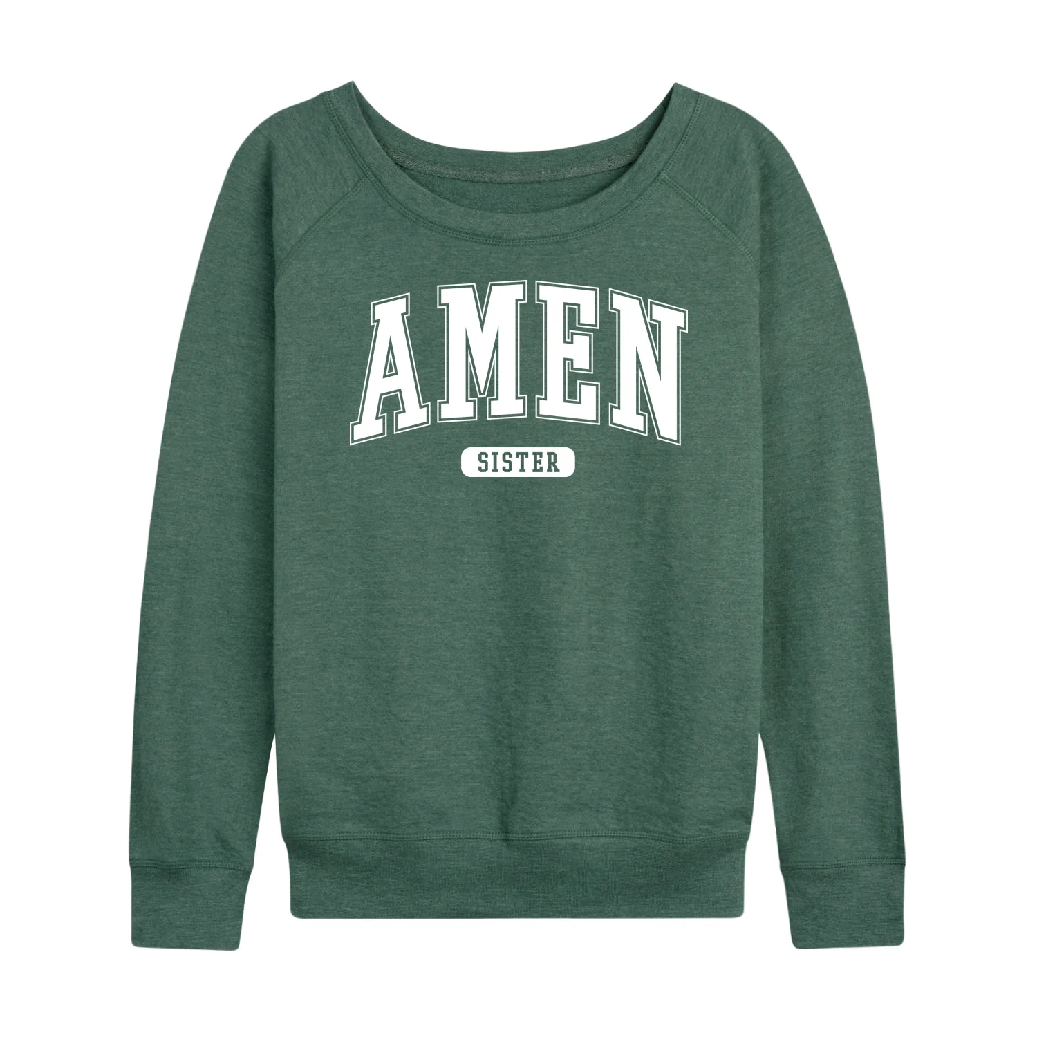 Instant Message - Collegiate Amen - Women's Lightweight French Terry Long Sleeve Shirt - Image 3