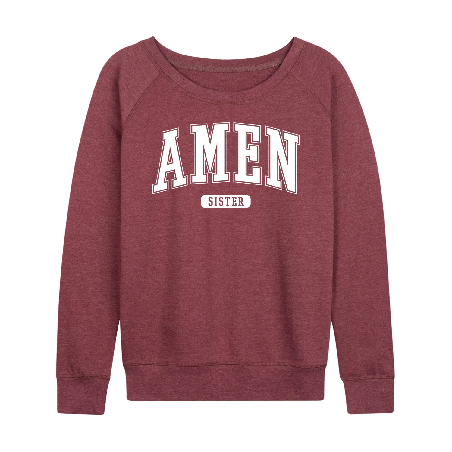 Instant Message - Collegiate Amen - Women's Lightweight French Terry Long Sleeve Shirt - Image 4