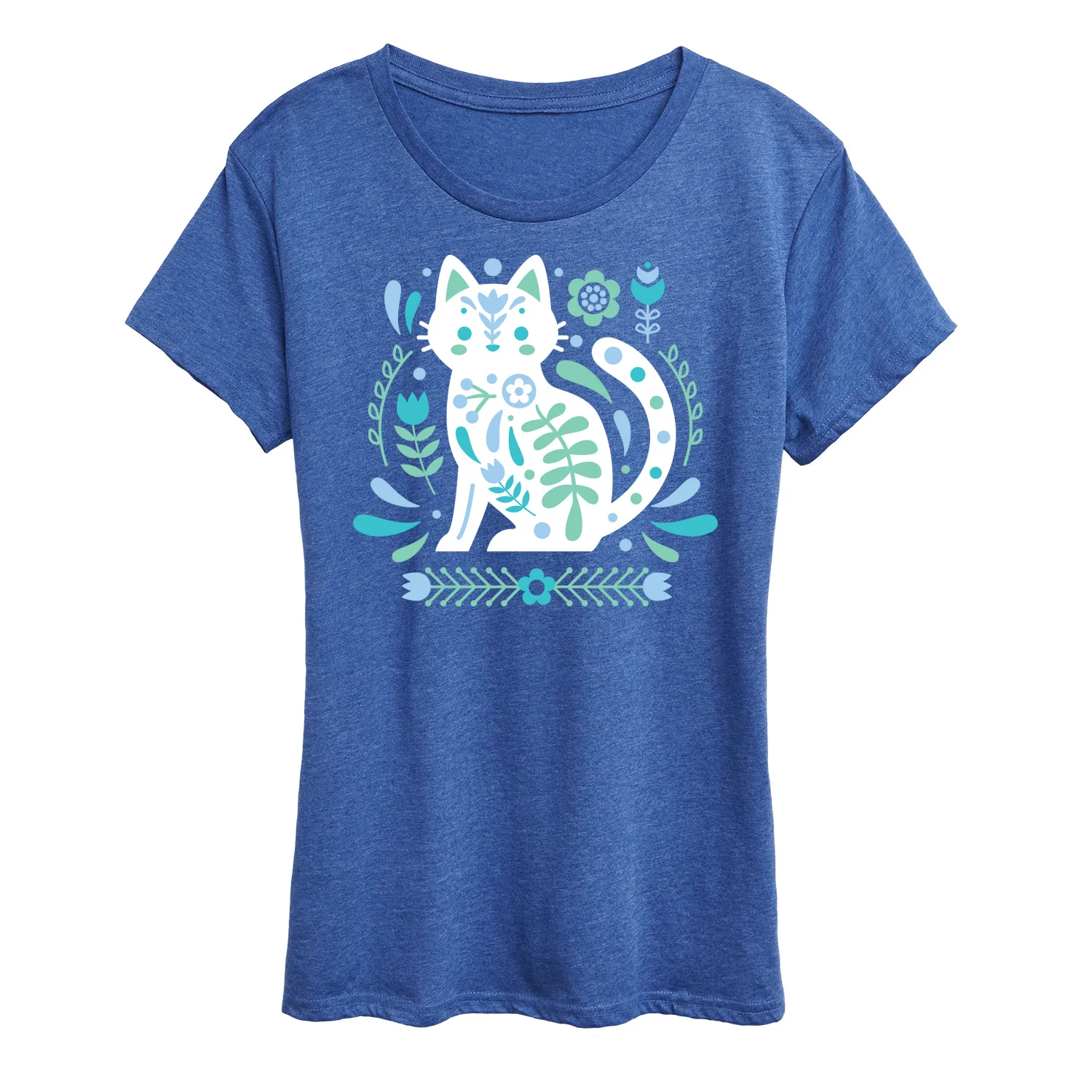 Instant Message - Scandinavian Cat - Women's Short Sleeve Graphic T-Shirt - Image 4