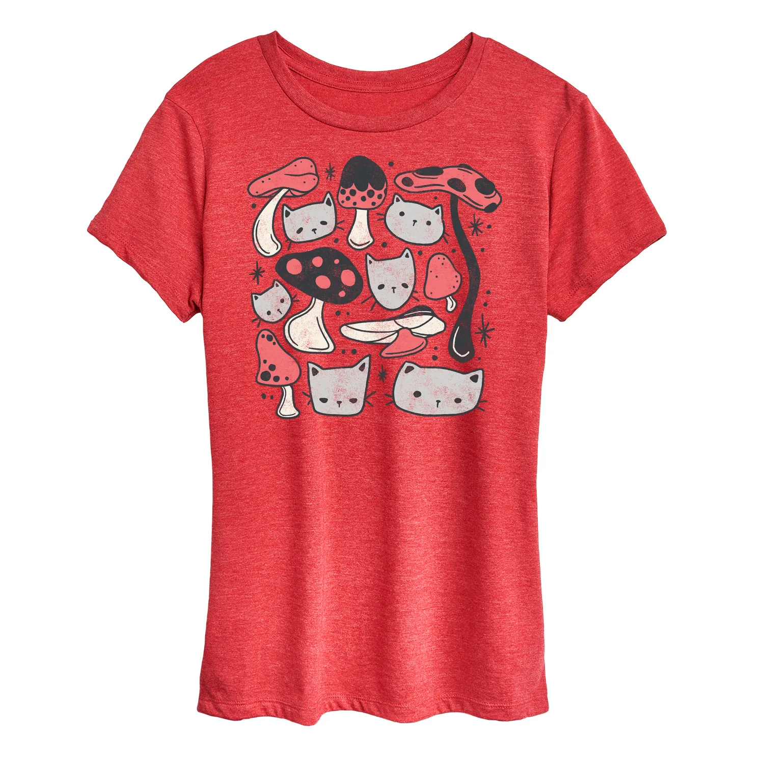Instant Message - Cat Mushroom - Women's Short Sleeve Graphic T-Shirt - Image 2