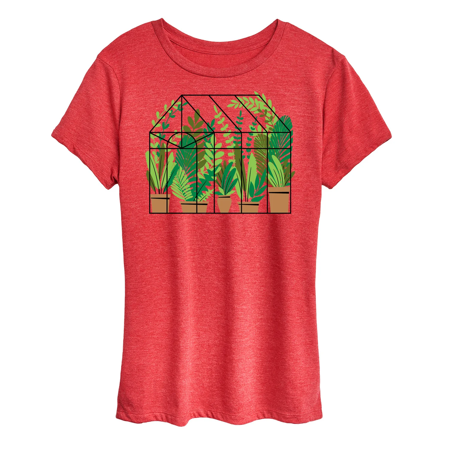 Instant Message - Greenhouse With Plants - Women's Short Sleeve Graphic T-Shirt - Image 4