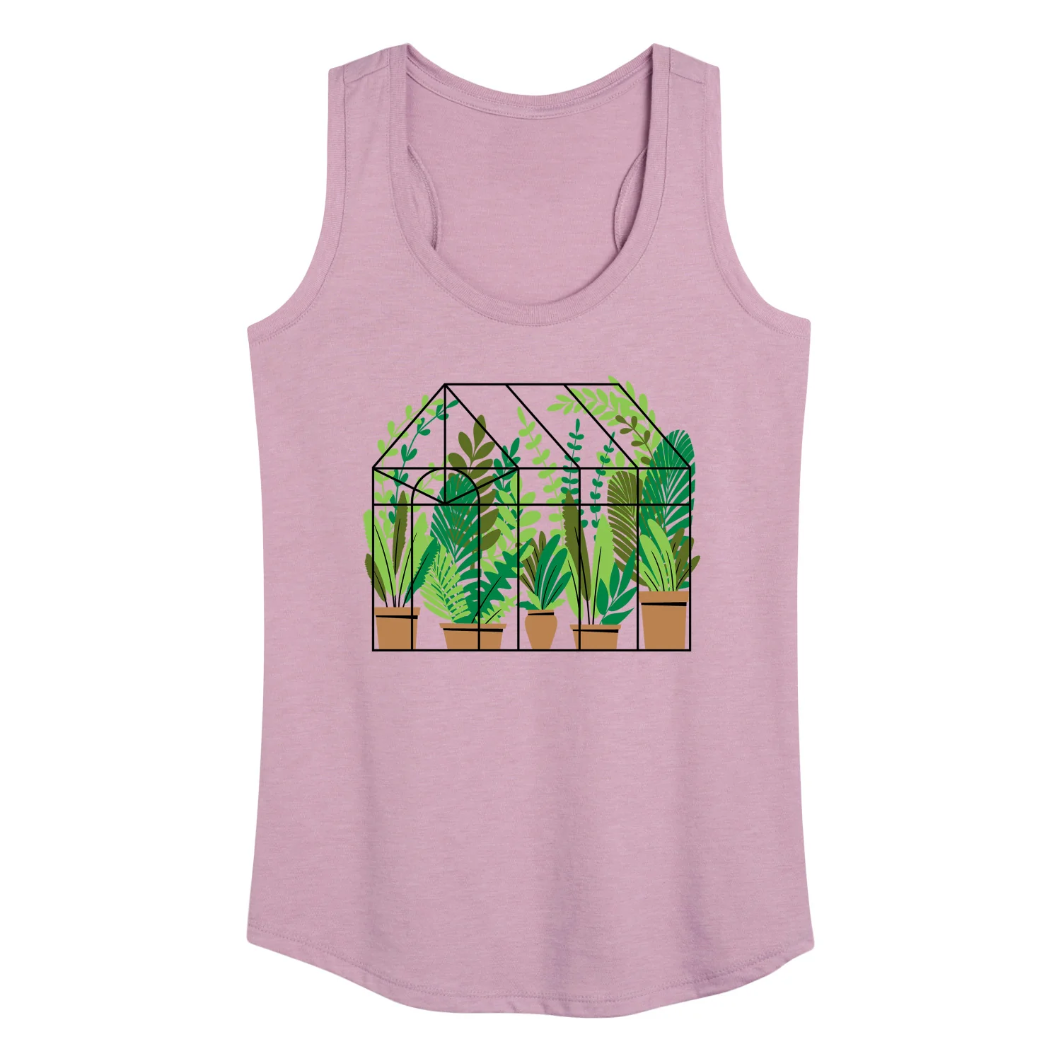 Instant Message - Greenhouse With Plants - Women's Racerback Tank Top - Image 3