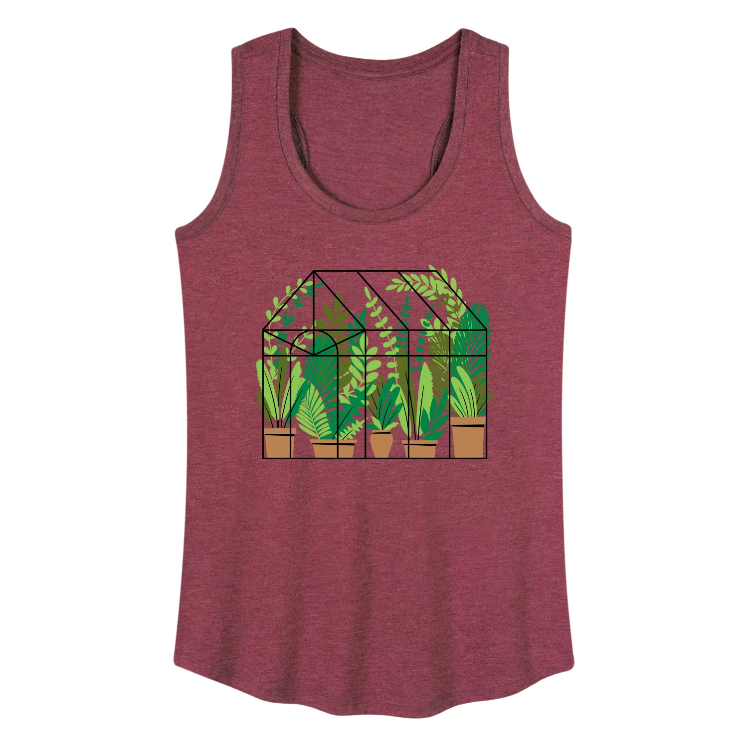 Instant Message - Greenhouse With Plants - Women's Racerback Tank Top - Image 4