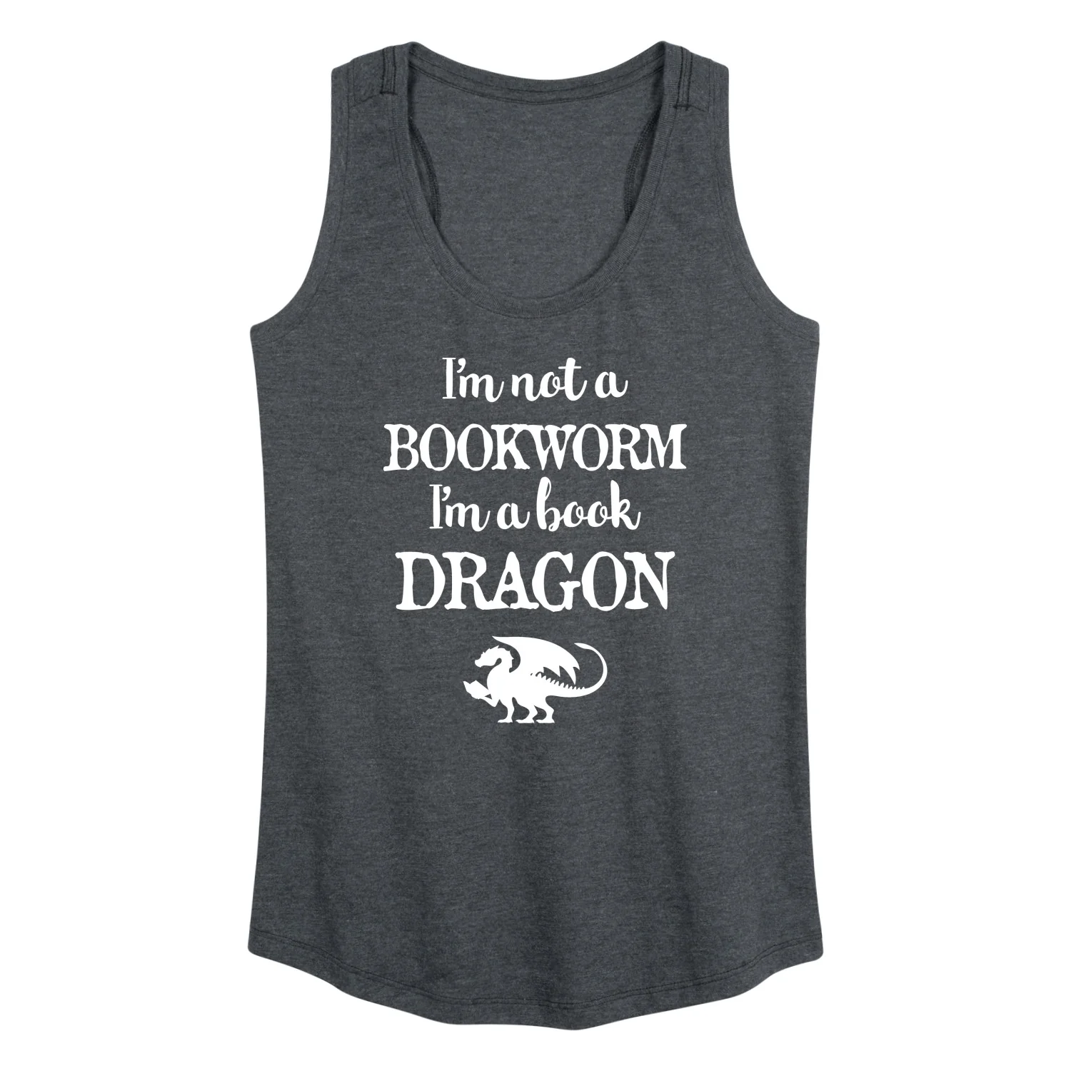 Instant Message - I'm A Book Dragon - Women's Racerback Tank Top - Image 3