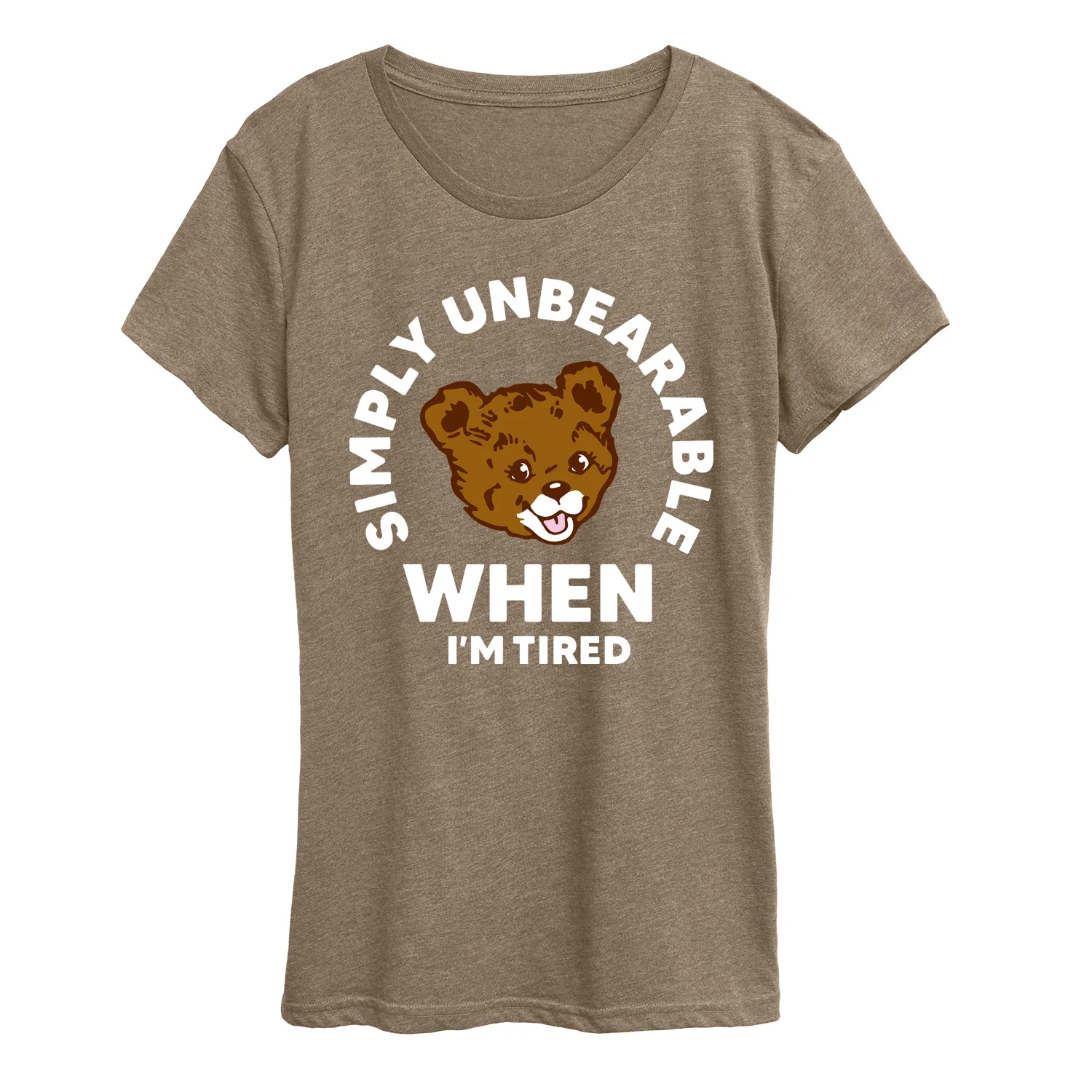 Instant Message - Tired Simply Unbearable - Women's Short Sleeve Graphic T-Shirt - Image 4