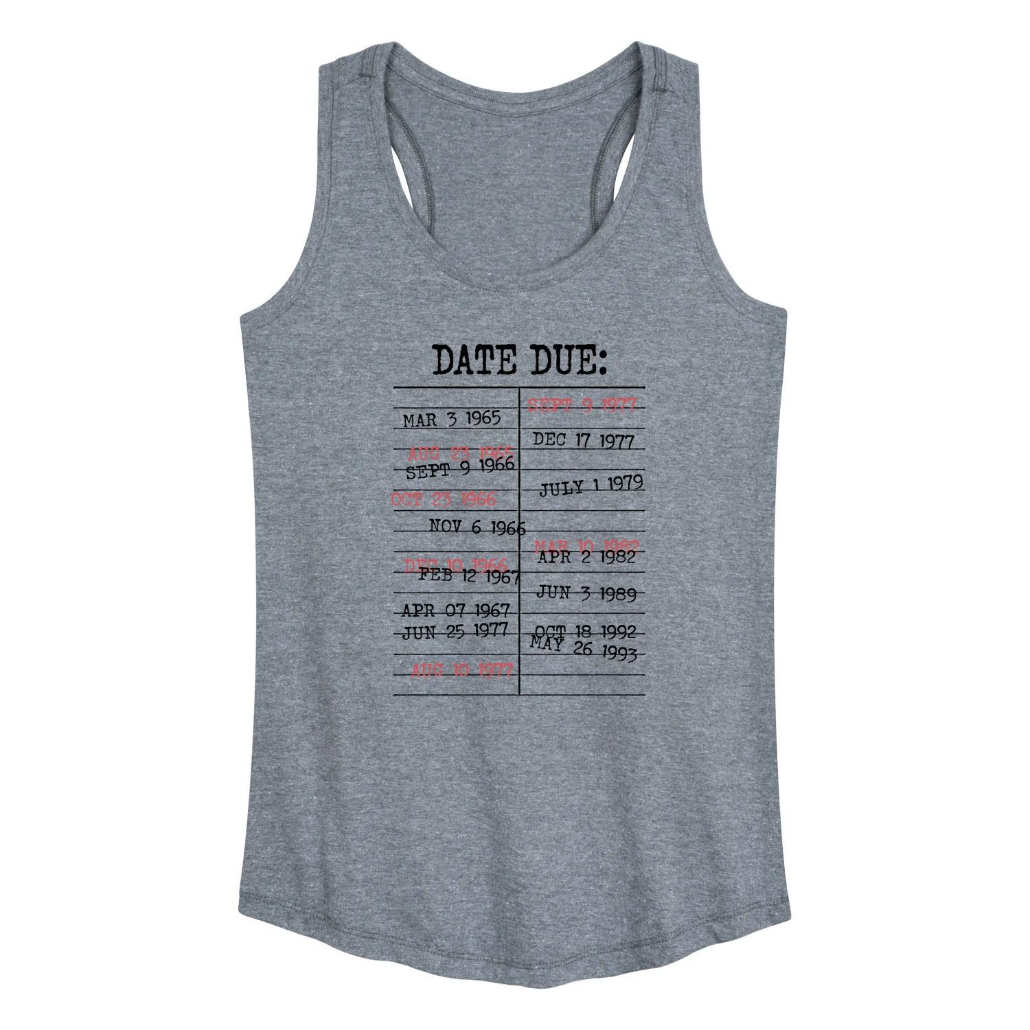 Instant Message - Library Card Stamps - Women's Racerback Tank Top - Image 2