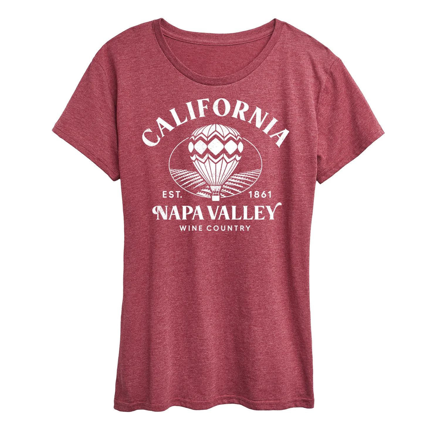 Instant Message - California Napa Valley Hot Air Balloon - Women's Short Sleeve Graphic T-Shirt - Image 5
