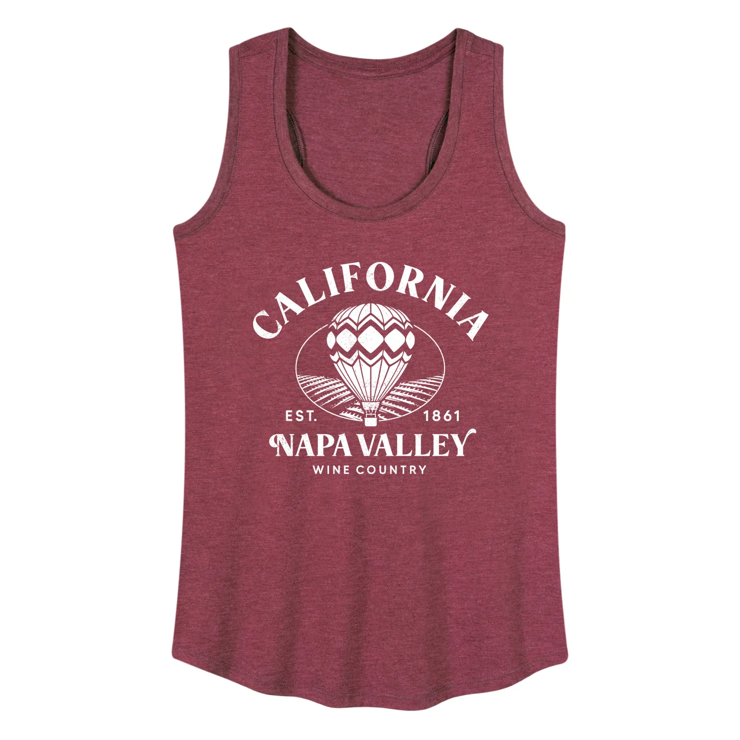 Instant Message - California Napa Valley Hot Air Balloon - Women's Racerback Tank Top - Image 5