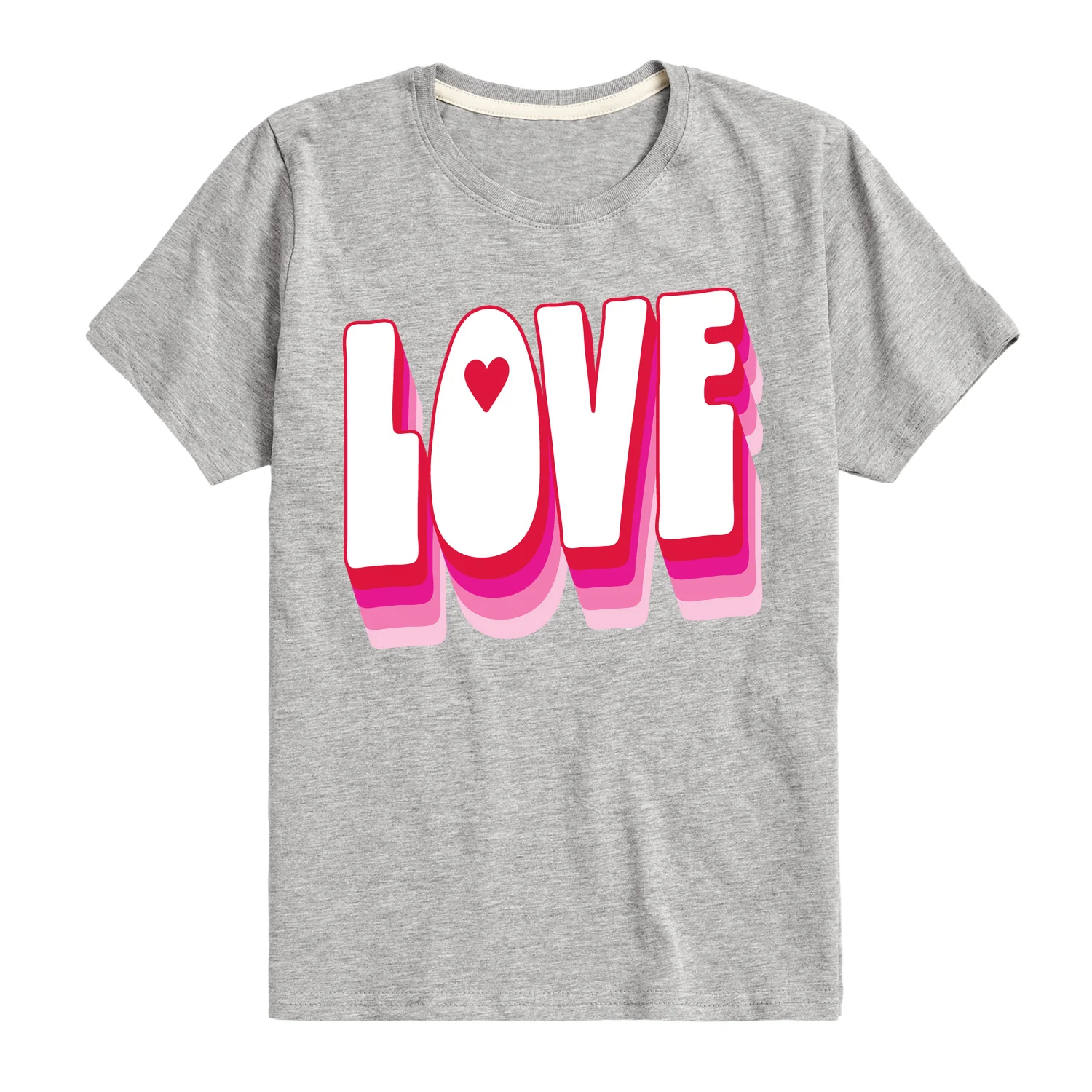 Instant Message - 3D Love - Youth Boys Short Sleeve Graphic T-Shirt