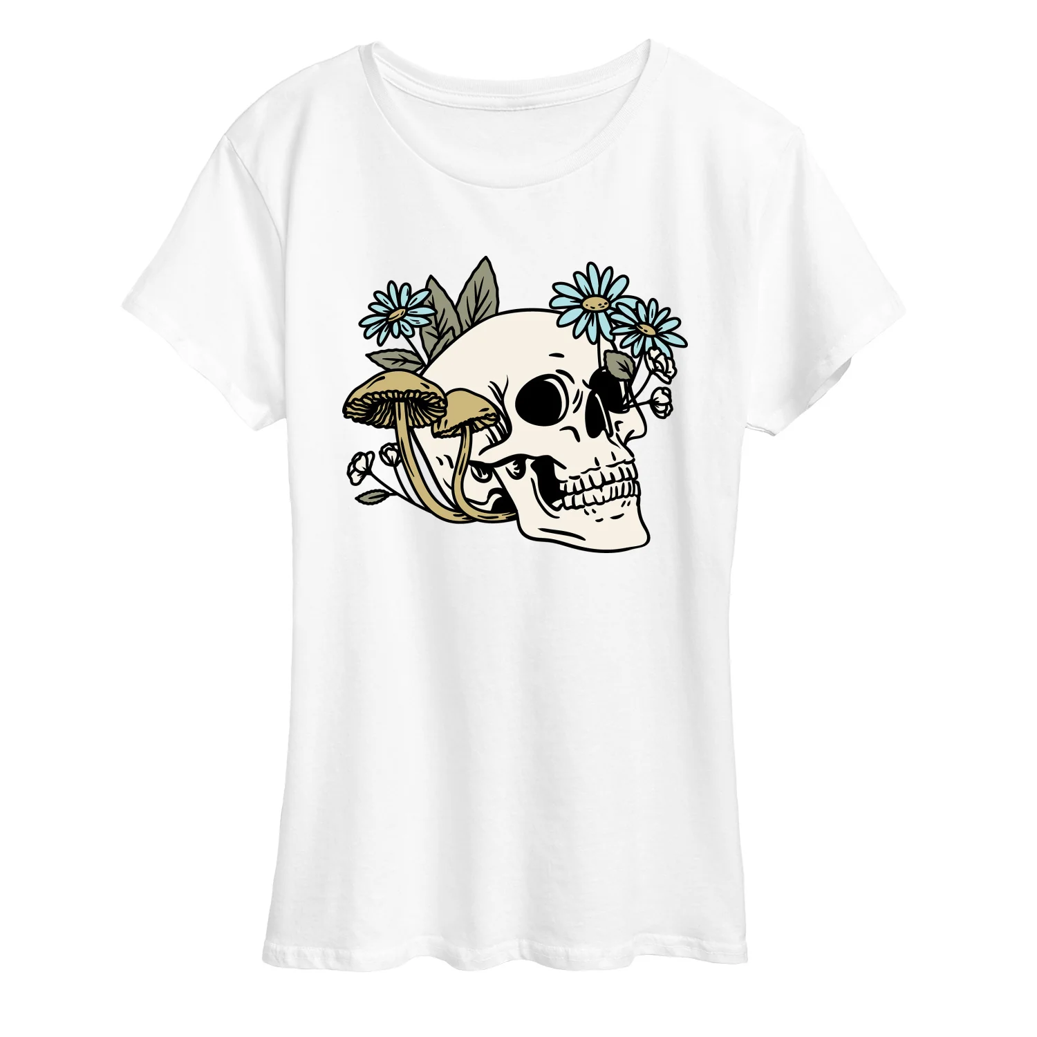 Instant Message - Plant Skull - Women's Short Sleeve Graphic T-Shirt