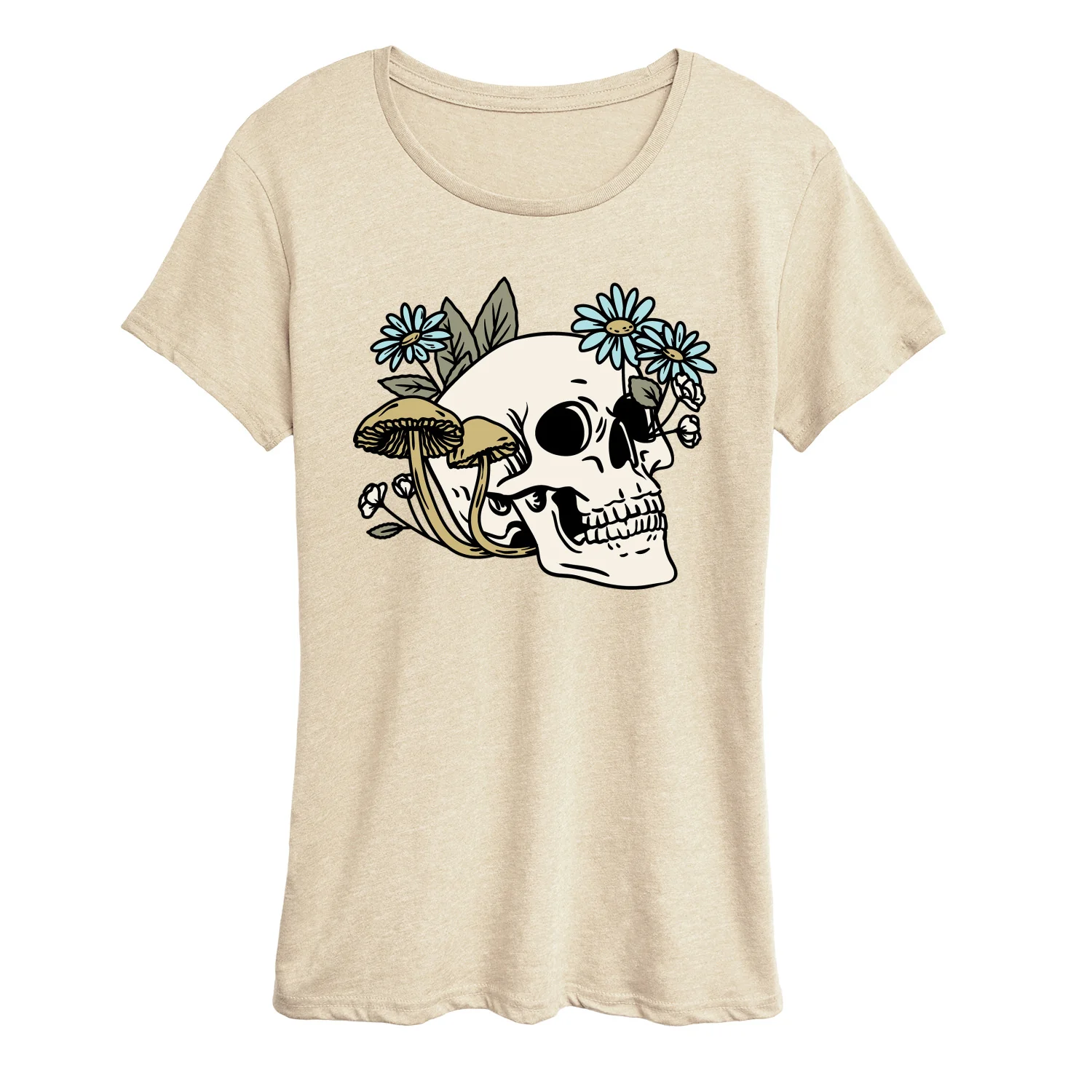 Instant Message - Plant Skull - Women's Short Sleeve Graphic T-Shirt - Image 2