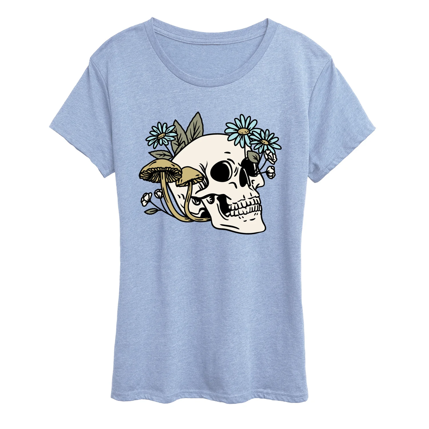 Instant Message - Plant Skull - Women's Short Sleeve Graphic T-Shirt - Image 4