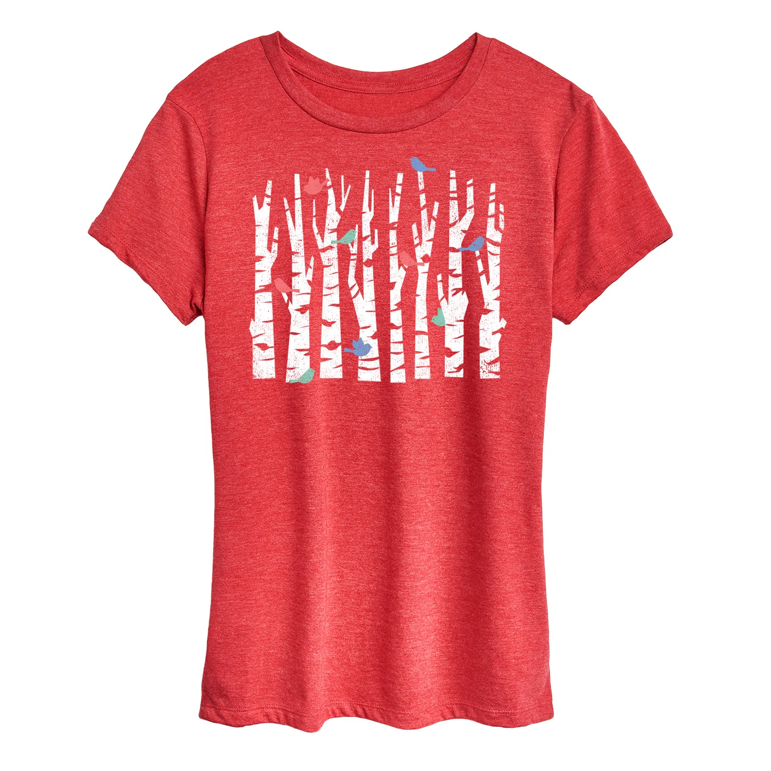 Instant Message - Trees And Birds - Women's Short Sleeve Graphic T-Shirt - Image 4