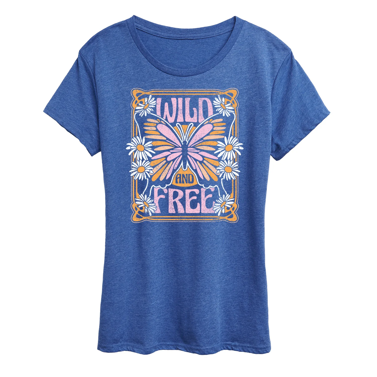 Instant Message - Wild And Free Butterfly - Women's Short Sleeve Graphic T-Shirt - Image 5