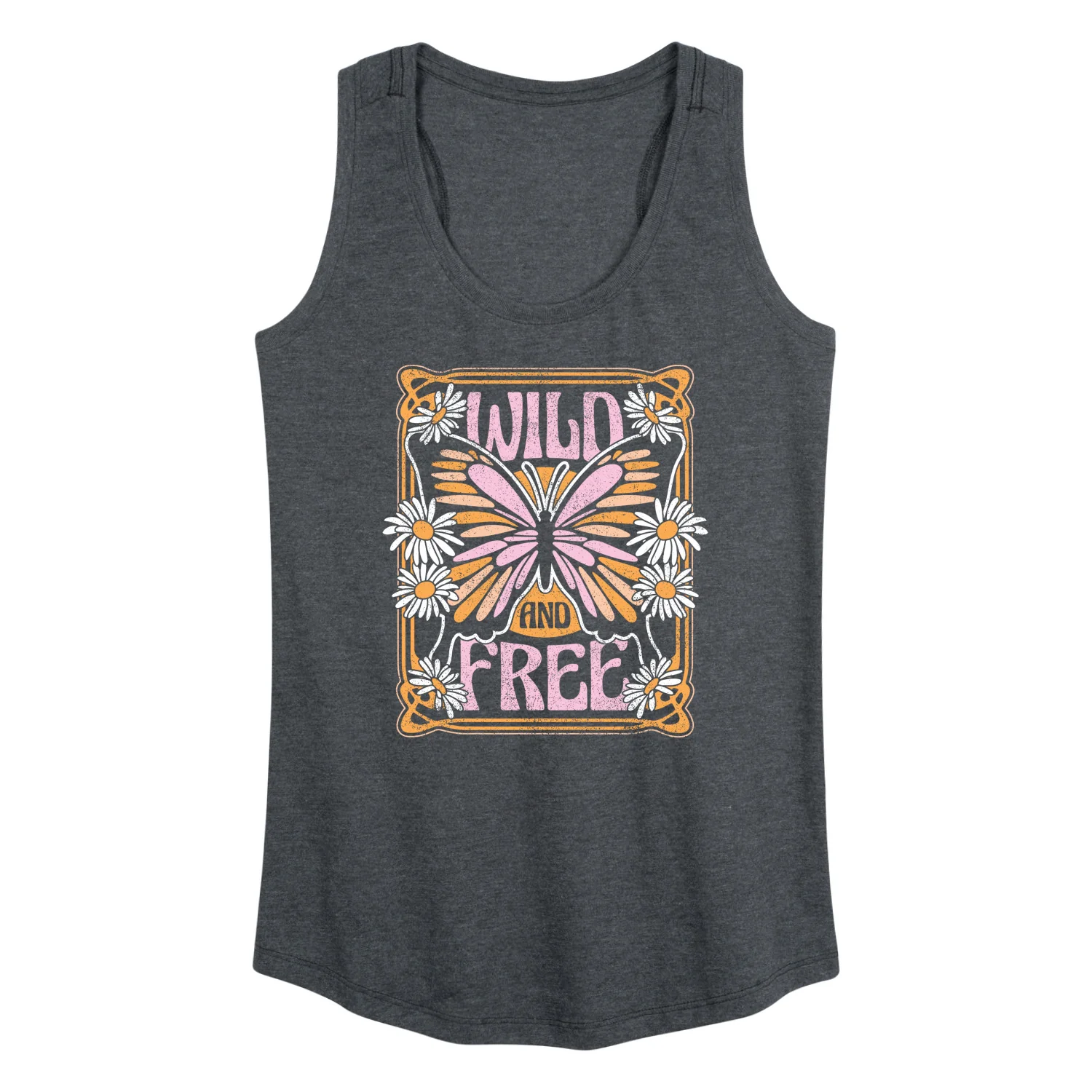 Instant Message - Wild And Free Butterfly - Women's Racerback Tank Top