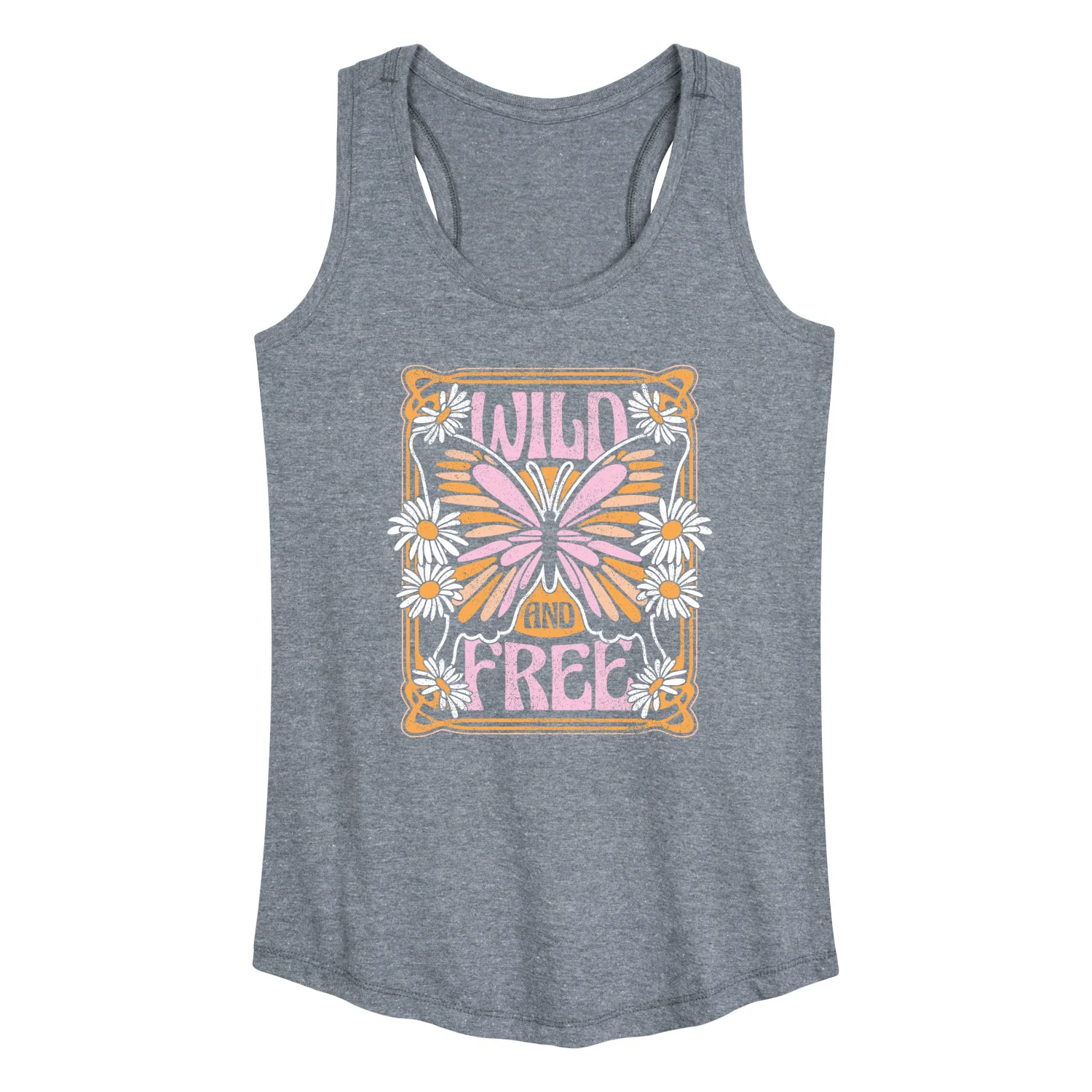 Instant Message - Wild And Free Butterfly - Women's Racerback Tank Top - Image 3