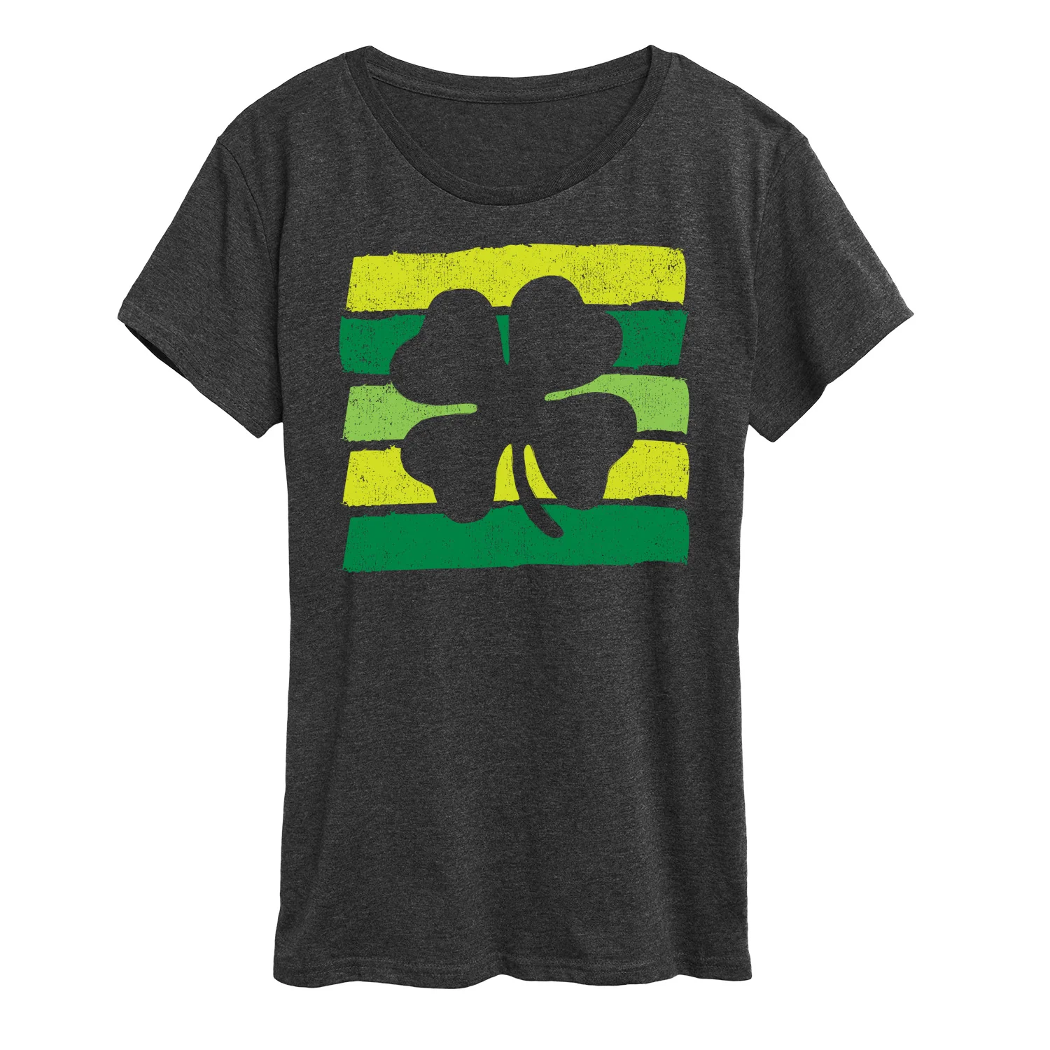 Instant Message - Negative Space Shamrock - Women's Short Sleeve Graphic T-Shirt - Image 3