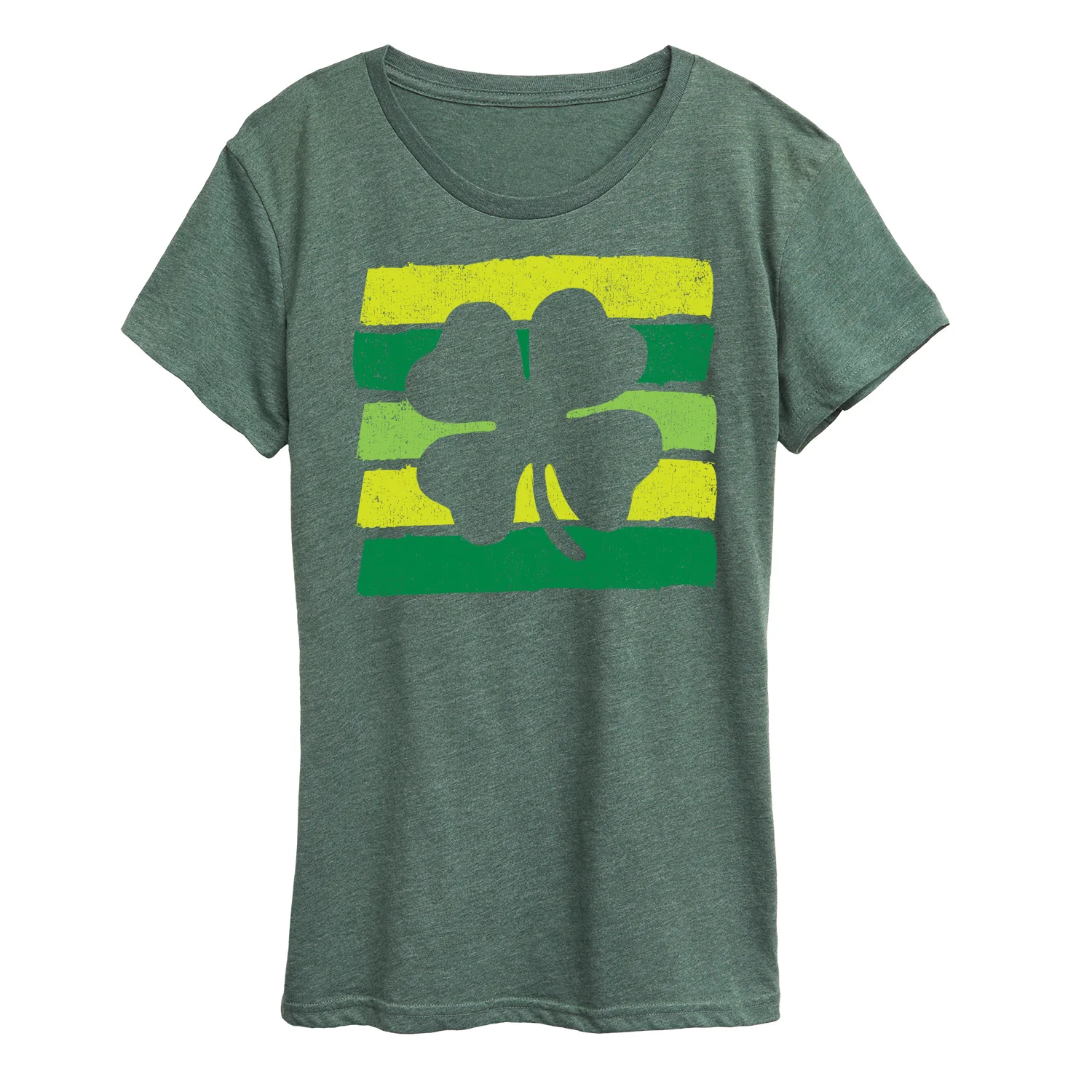 Instant Message - Negative Space Shamrock - Women's Short Sleeve Graphic T-Shirt - Image 5