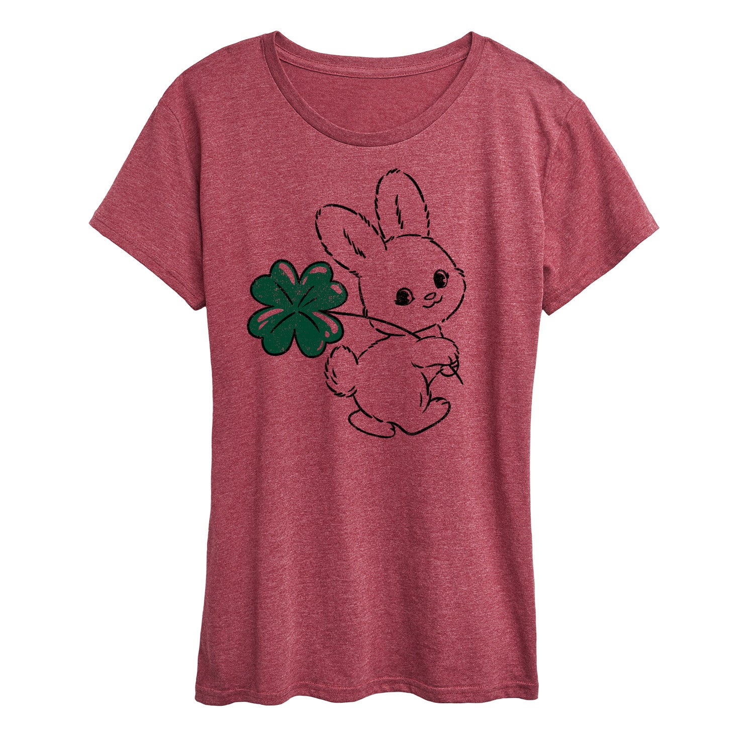 Instant Message - Bunny And Clover - Women's Short Sleeve Graphic T-Shirt - Image 7