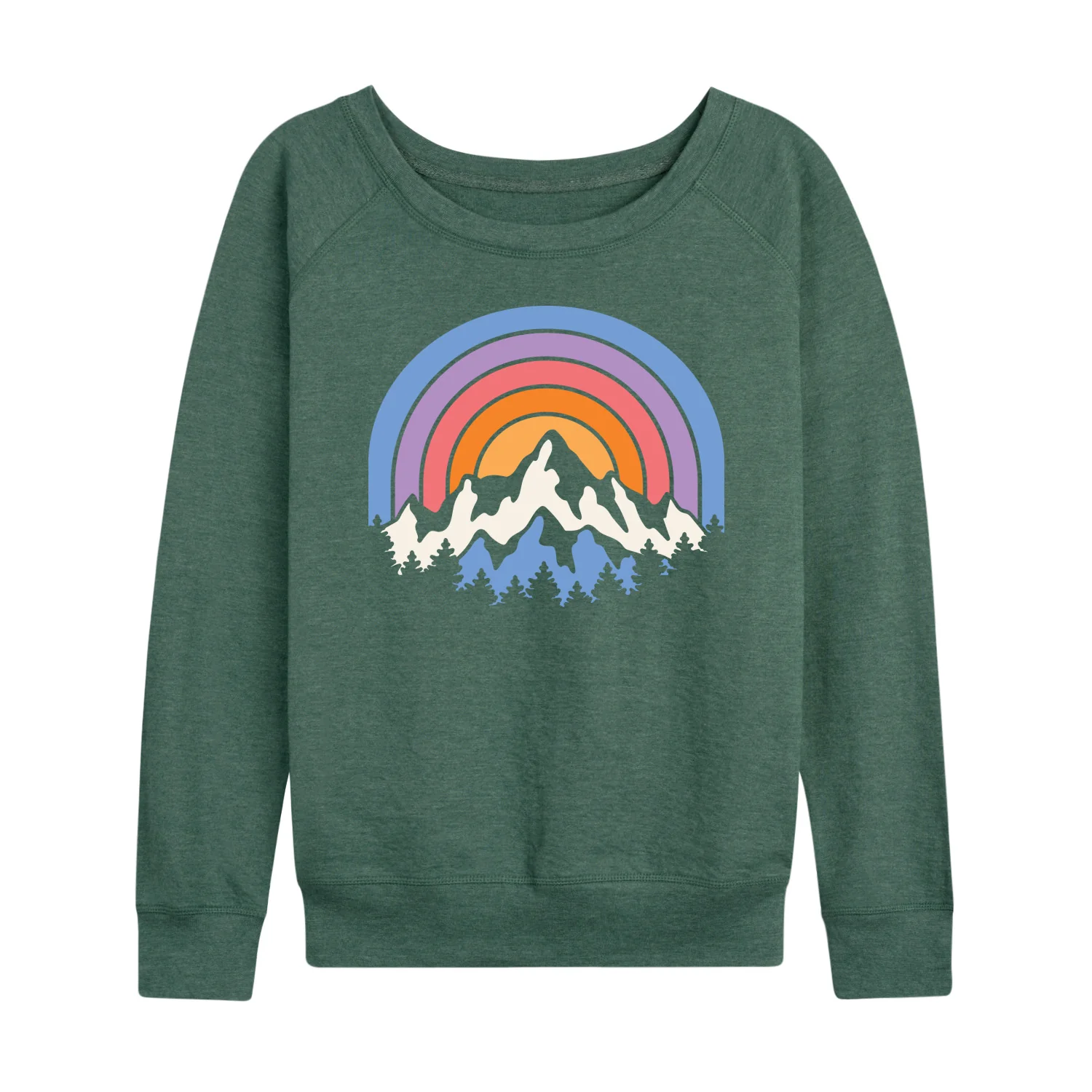 Instant Message - Sunset Mountains - Women's Lightweight French Terry Long Sleeve Shirt - Image 5