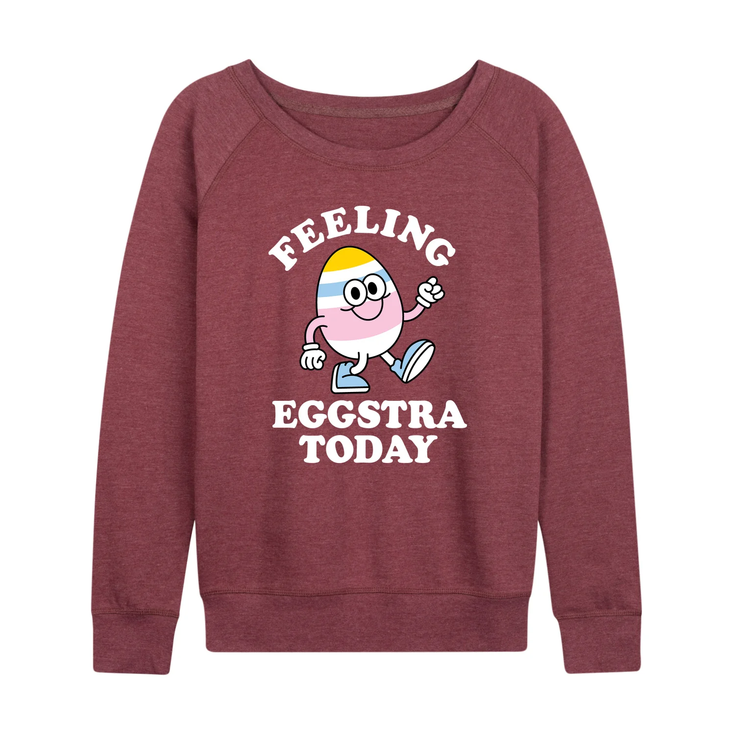 Instant Message - Feelin Eggstra - Women's Lightweight French Terry Long Sleeve Shirt - Image 5