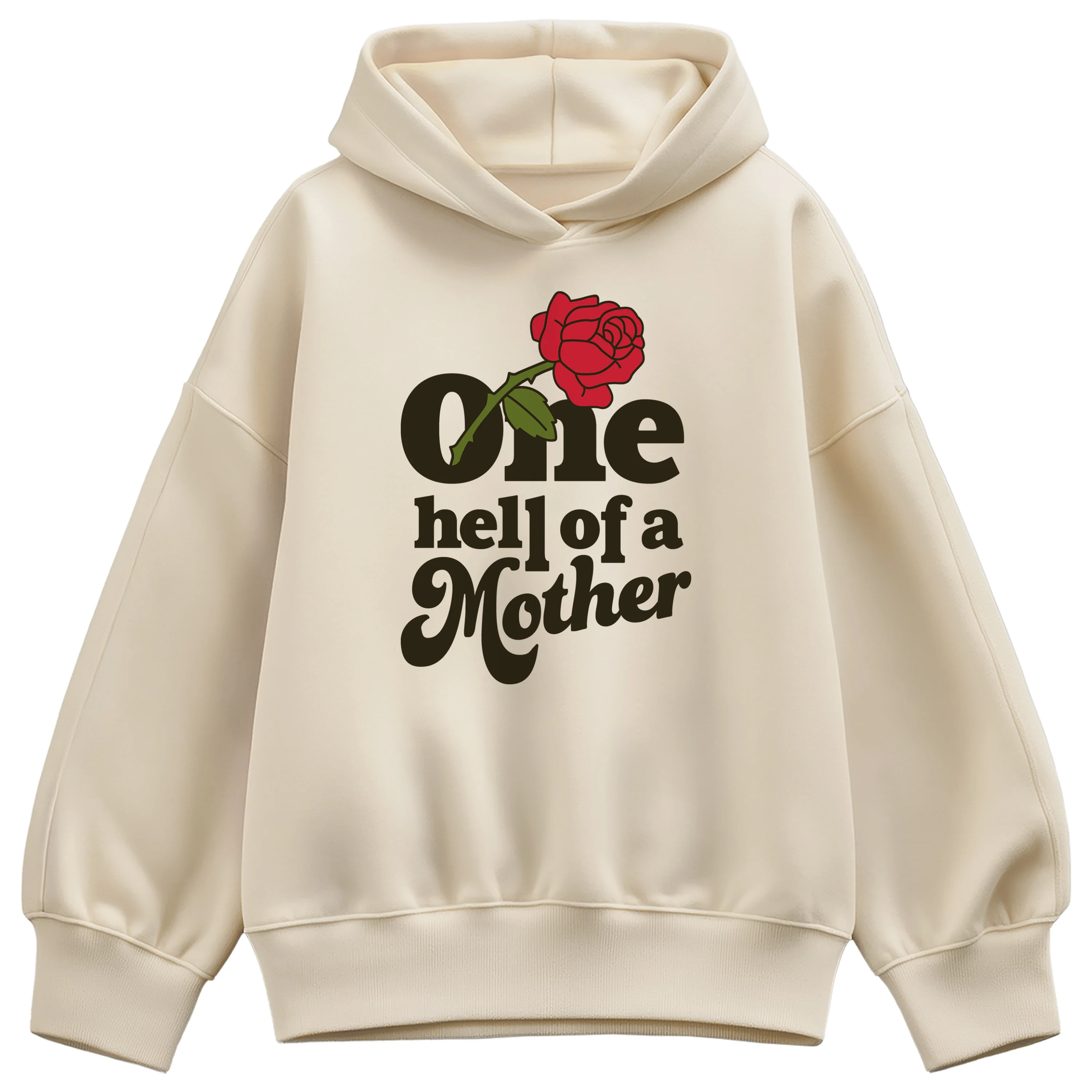 Instant Message - One Hell of a Mother - Women's Oversized Fleece Hoodie Sweatshirt - Image 2