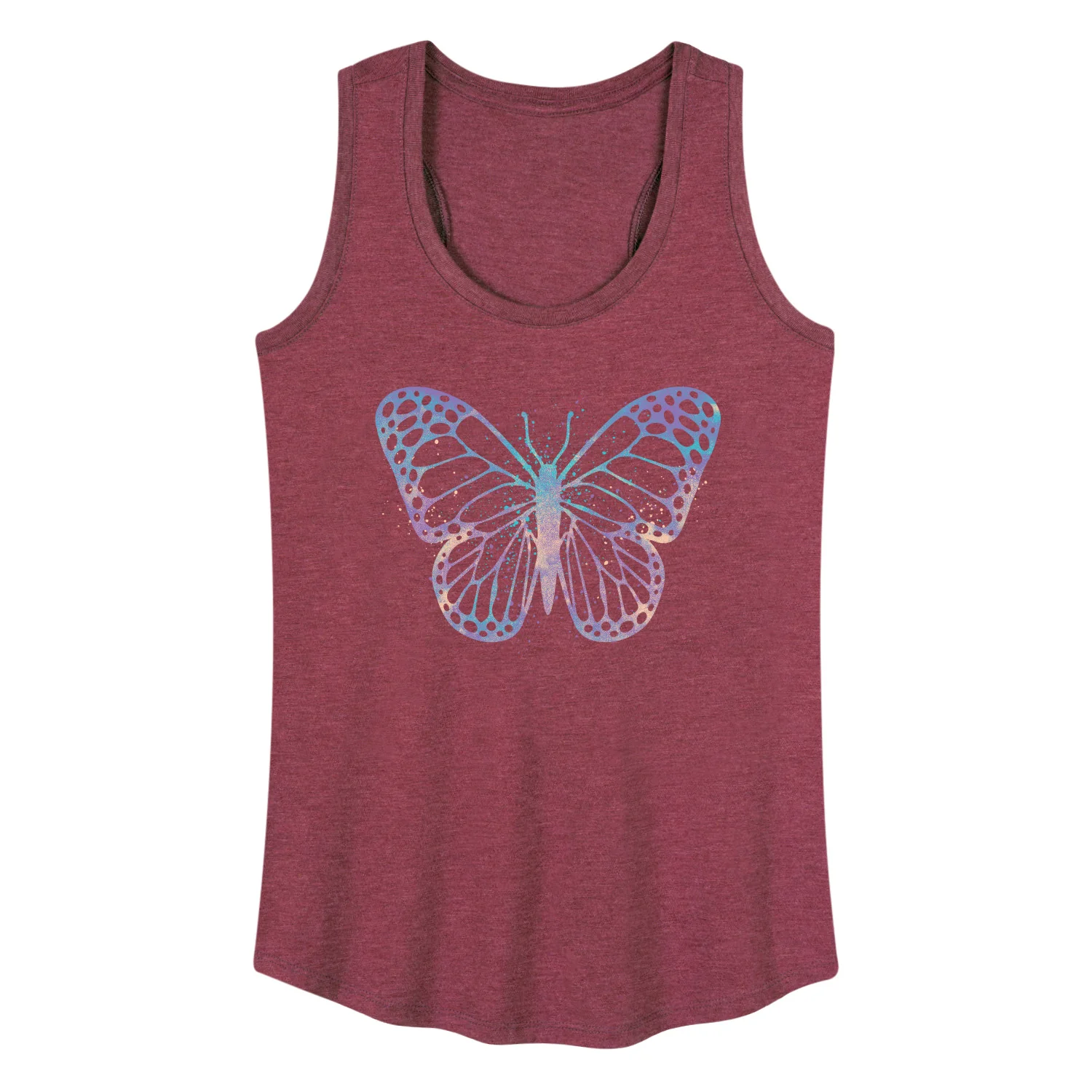 Instant Message - Watercolor Butterfly - Women's Racerback Tank Top - Image 3