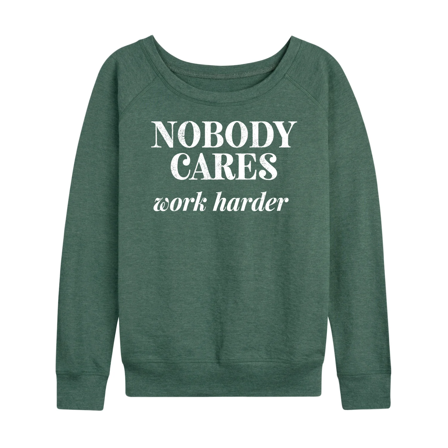 Instant Message - Nobody Cares - Women's Lightweight French Terry Long Sleeve Shirt - Image 3