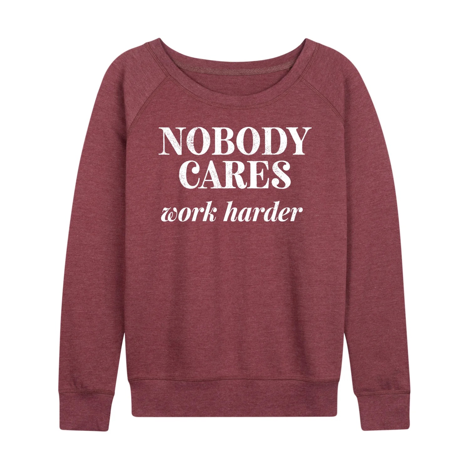 Instant Message - Nobody Cares - Women's Lightweight French Terry Long Sleeve Shirt - Image 4
