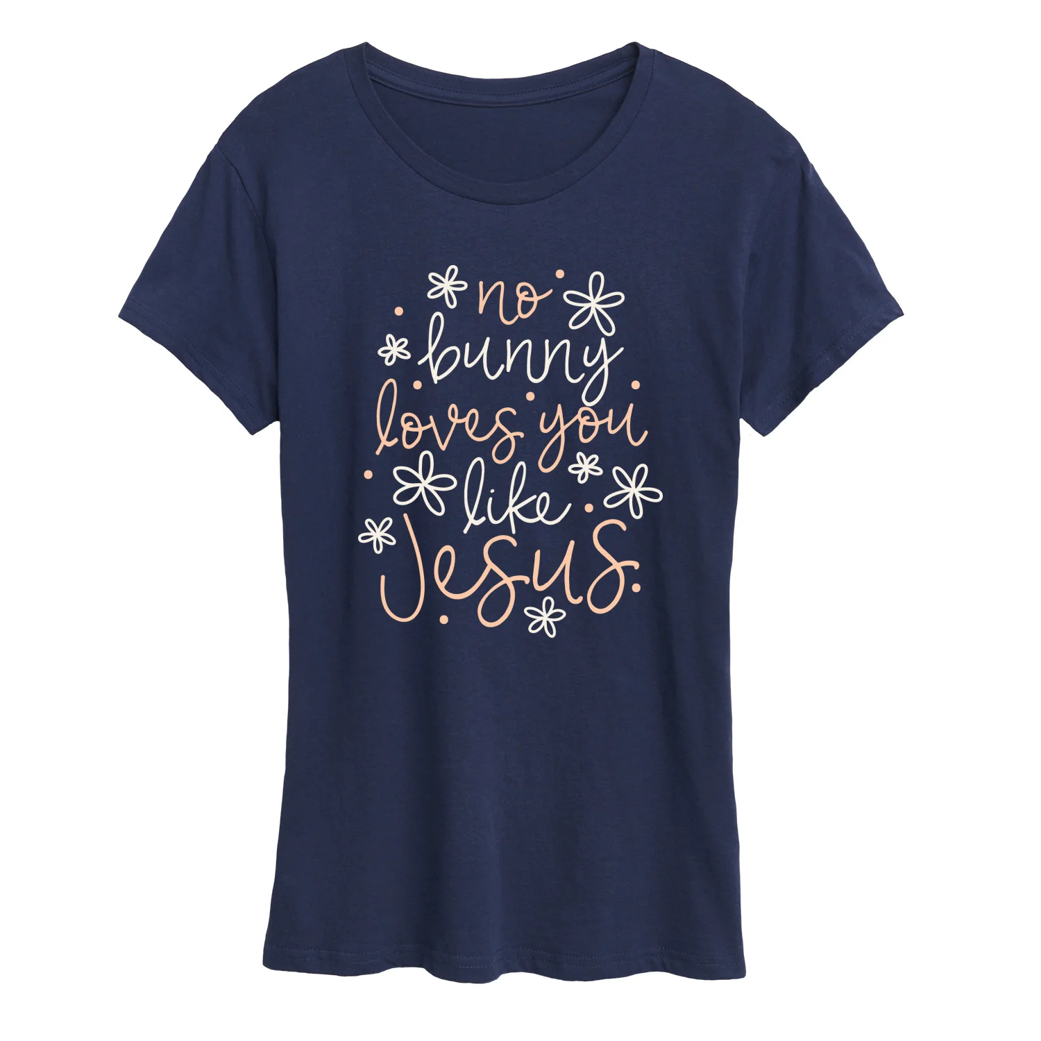 Instant Message - No Bunny Loves You Like Jesus - Women's Short Sleeve Graphic T-Shirt - Image 3