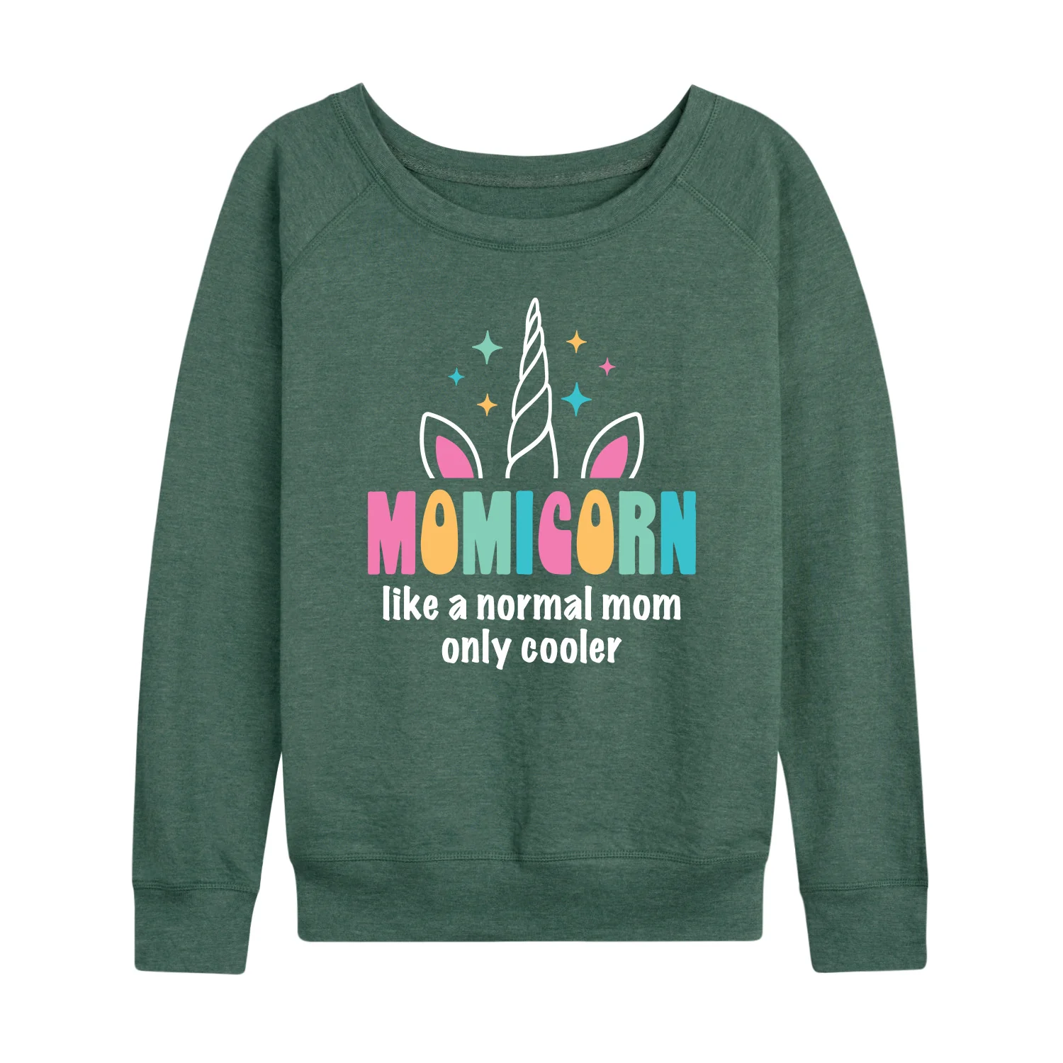 Instant Message - Momicorn - Women's Lightweight French Terry Long Sleeve Shirt - Image 3