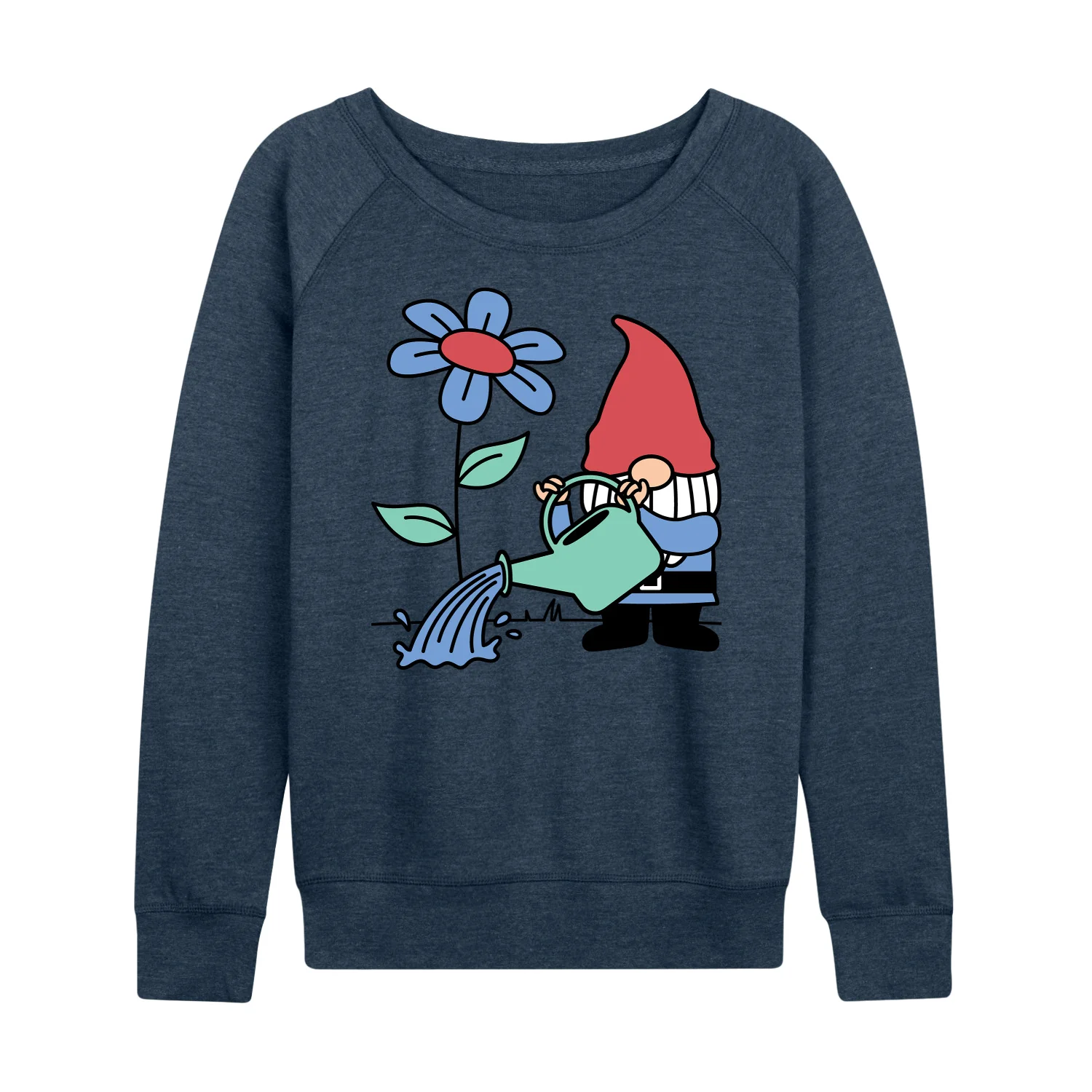 Instant Message - Gardening Gnome - Women's Lightweight French Terry Long Sleeve Shirt - Image 2