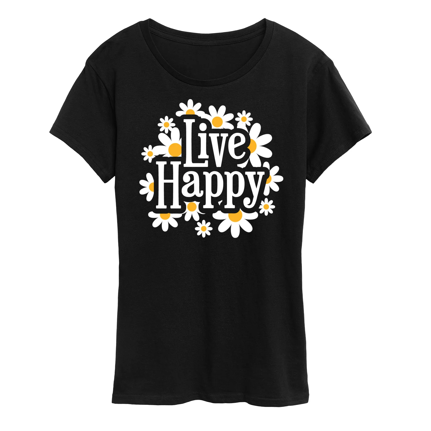 Instant Message - Spring - Live Happy - Women's Short Sleeve Graphic T-Shirt - Image 2