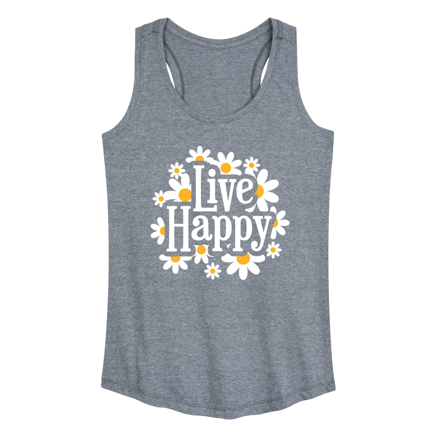 Instant Message - Spring - Live Happy - Women's Racerback Tank Top - Image 3