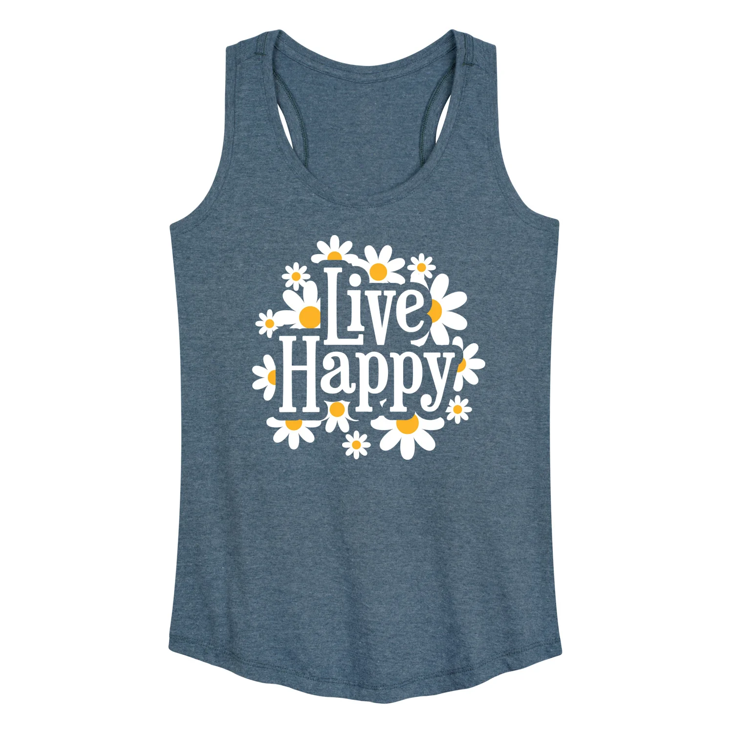 Instant Message - Spring - Live Happy - Women's Racerback Tank Top - Image 4