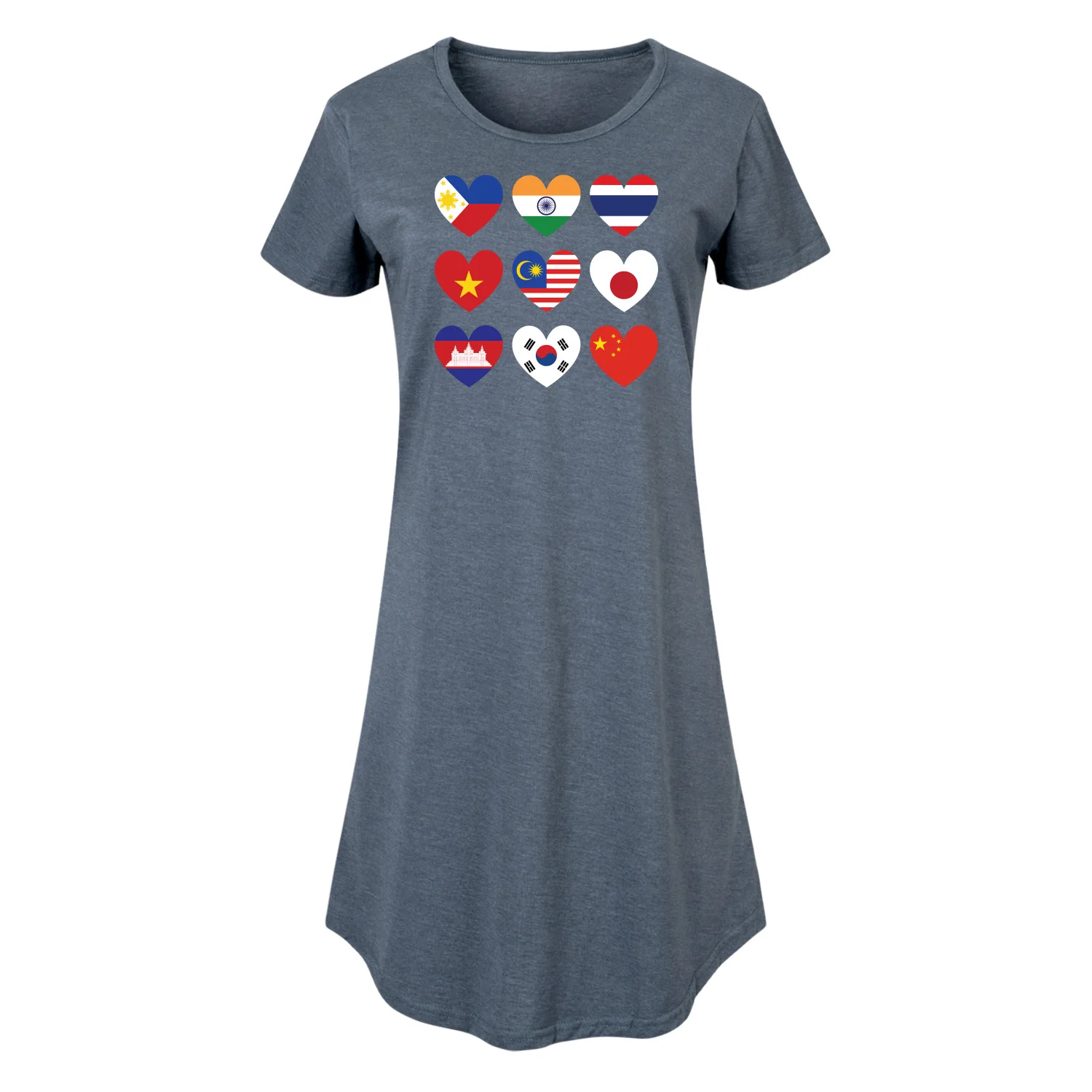 Instant Message - AAPI Heart Flags - Women's Any Way Dress - Image 2