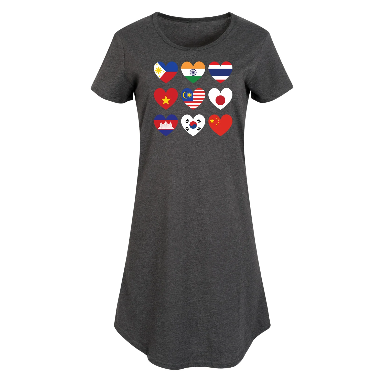 Instant Message - AAPI Heart Flags - Women's Any Way Dress - Image 3