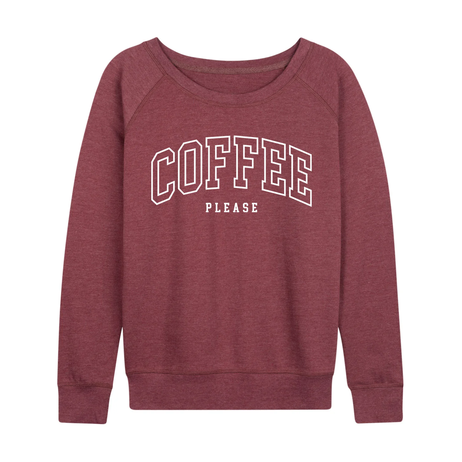 Instant Message - Collegiate Coffee Please - Women's French Terry Long Sleeve Pullover - Image 4