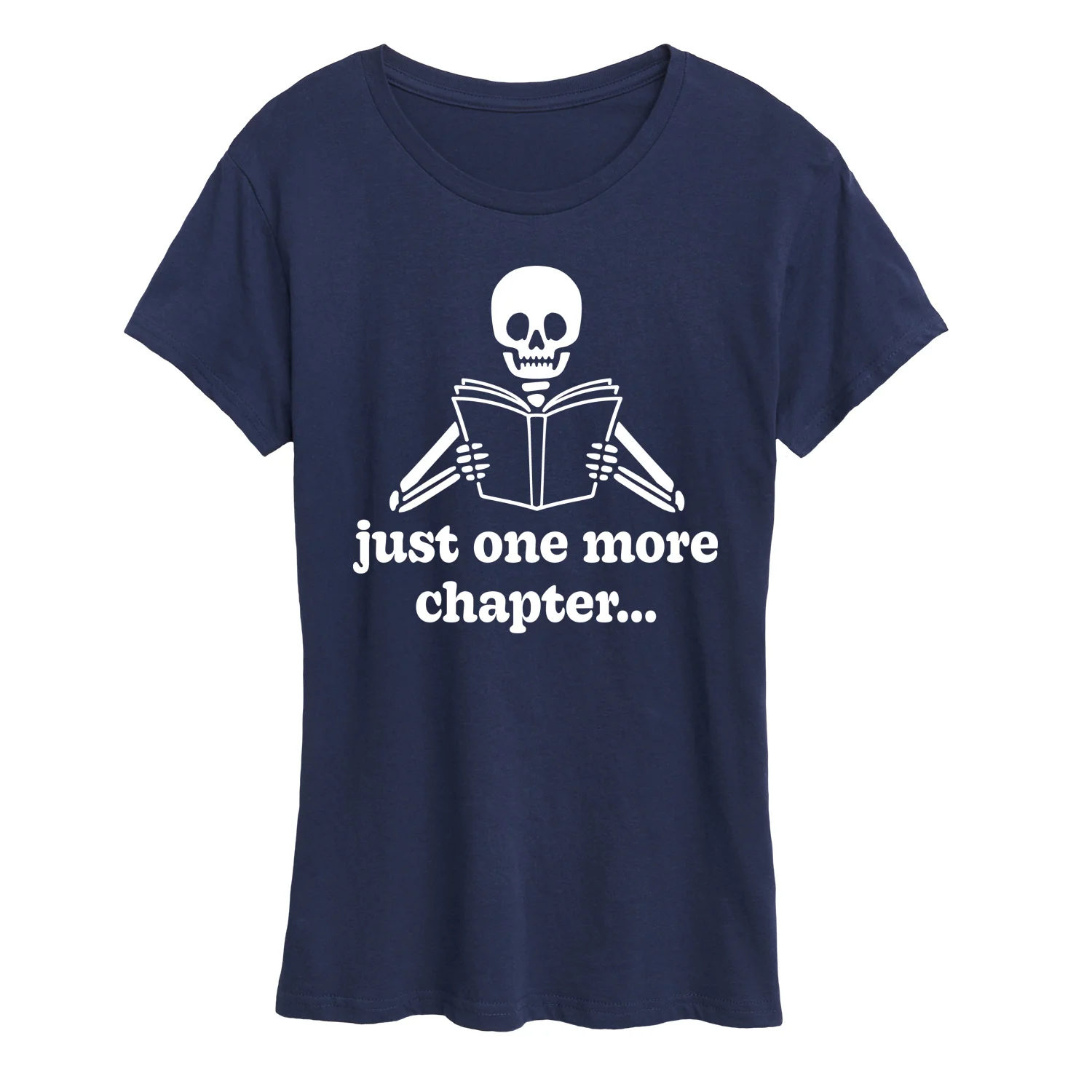 Instant Message - One More Chapter Skeleton - Women's Short Sleeve Graphic T-Shirt - Image 4