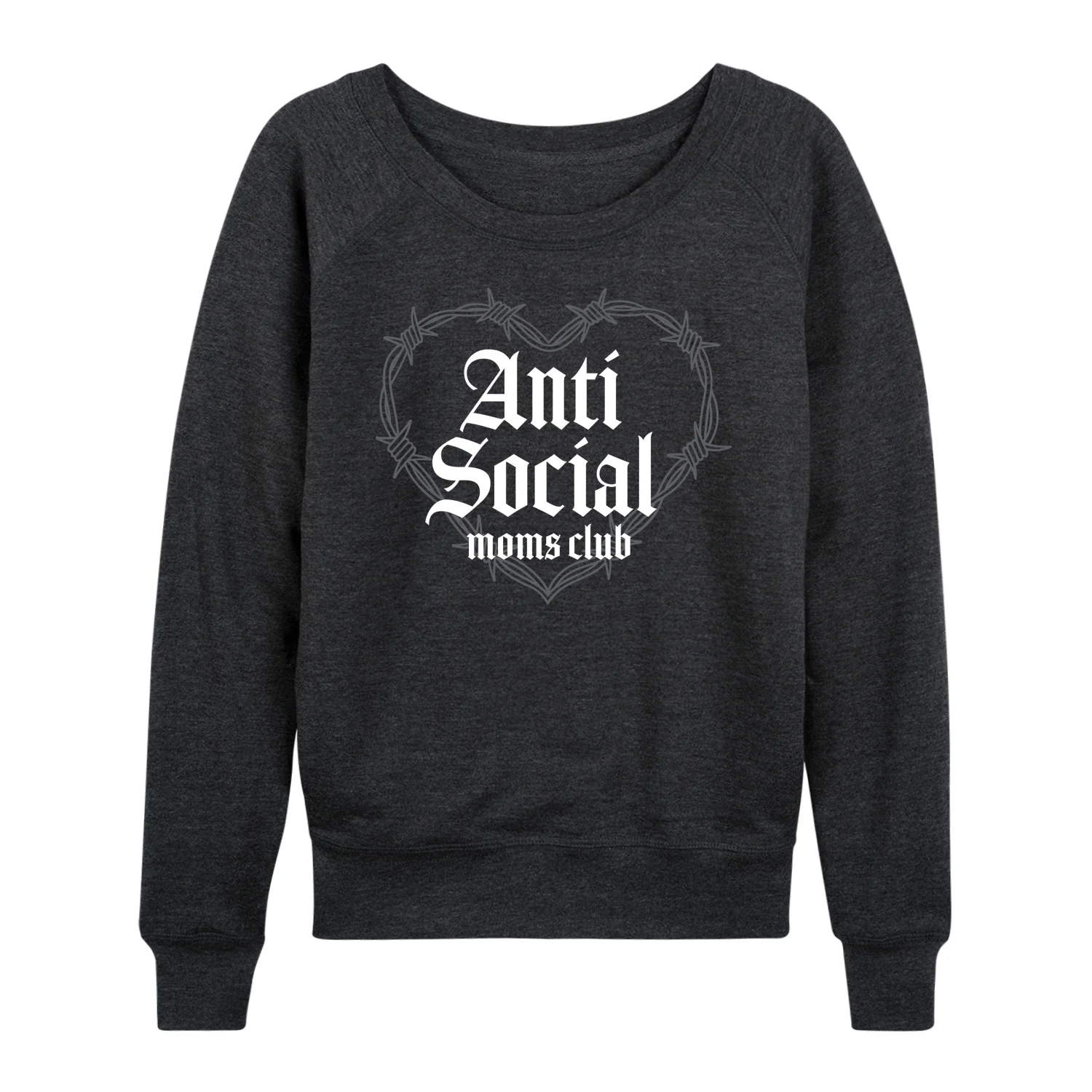 Instant Message - Anti Social Moms Club - Women's Lightweight French Terry Long Sleeve Shirt