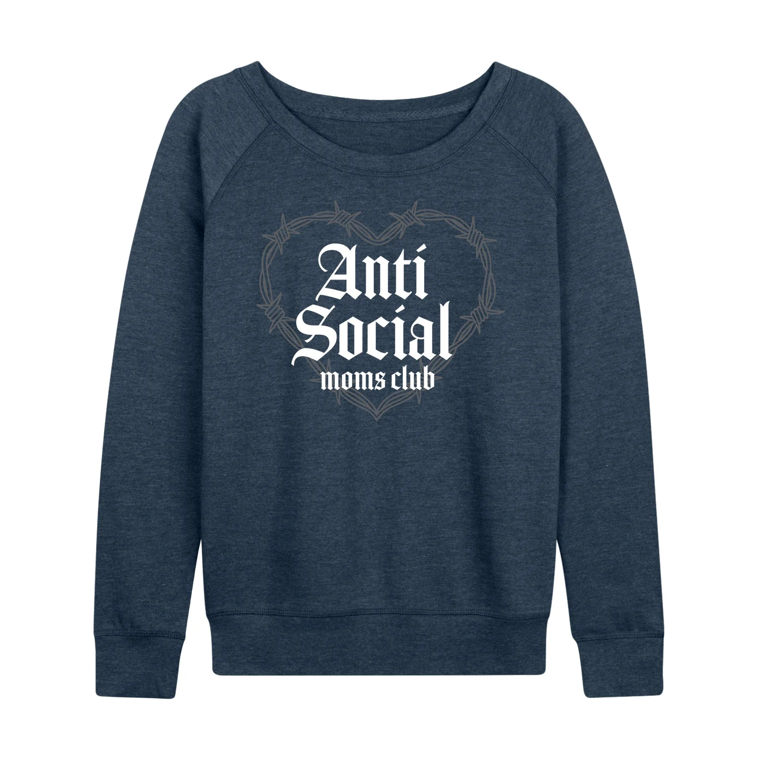 Instant Message - Anti Social Moms Club - Women's Lightweight French Terry Long Sleeve Shirt - Image 2