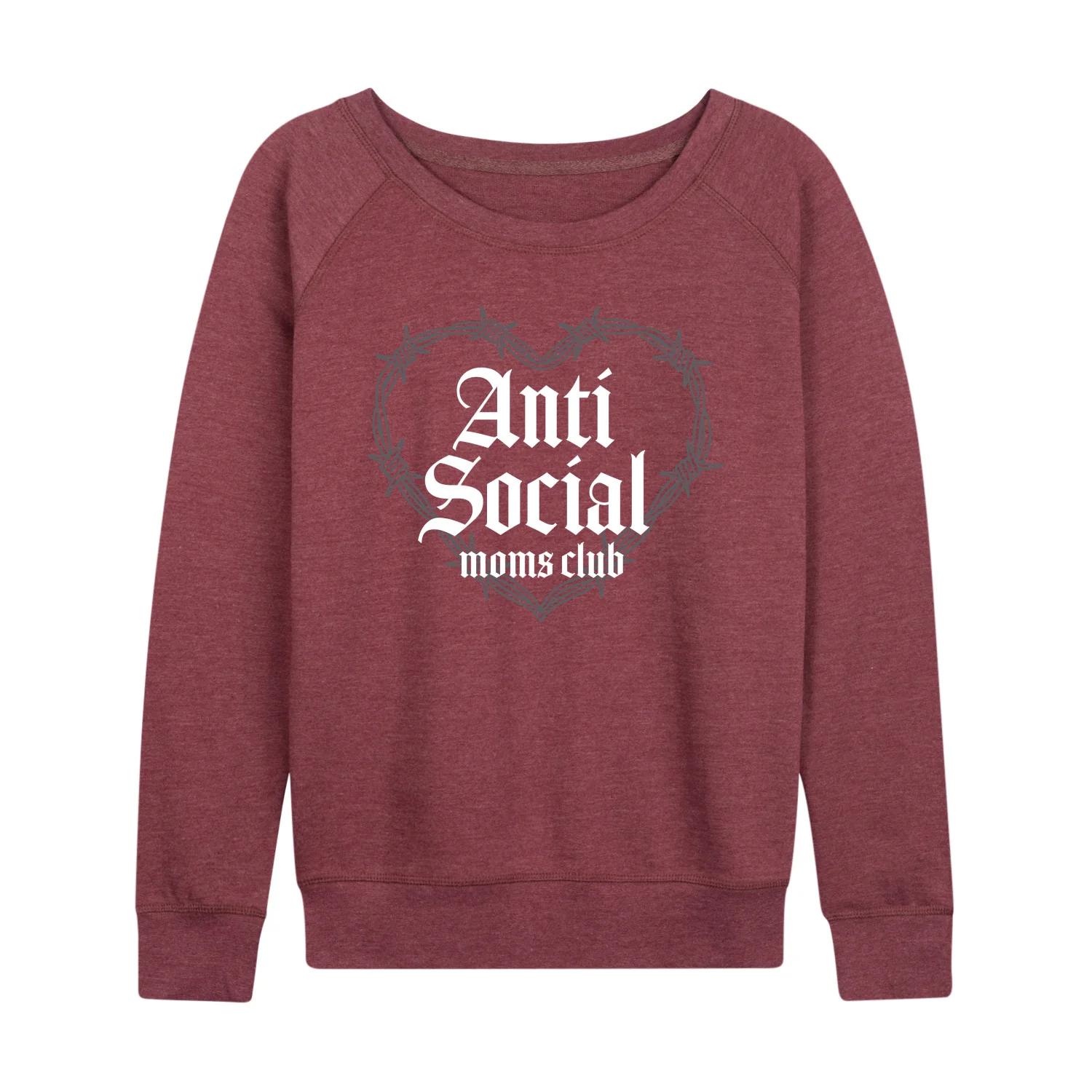 Instant Message - Anti Social Moms Club - Women's Lightweight French Terry Long Sleeve Shirt - Image 4