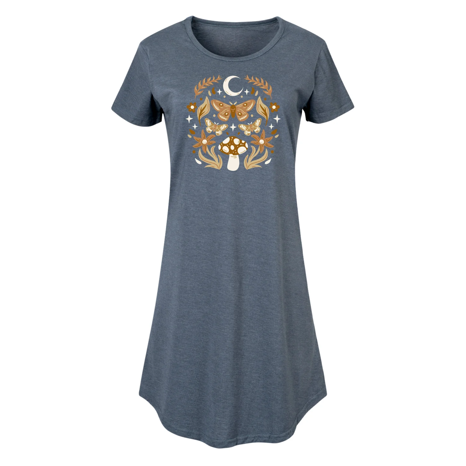 Instant Message - Spring - Moths, Mushrooms, & Flowers Collage - Women's Any Way Dress - Image 2