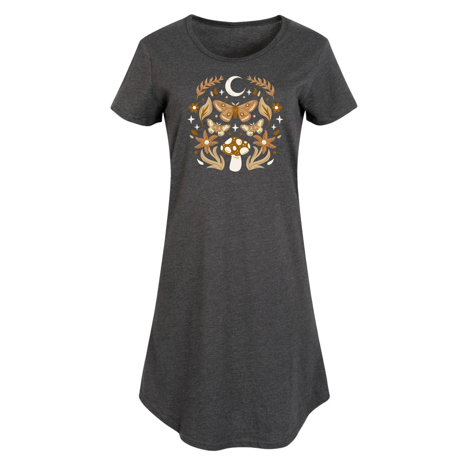 Instant Message - Spring - Moths, Mushrooms, & Flowers Collage - Women's Any Way Dress - Image 3