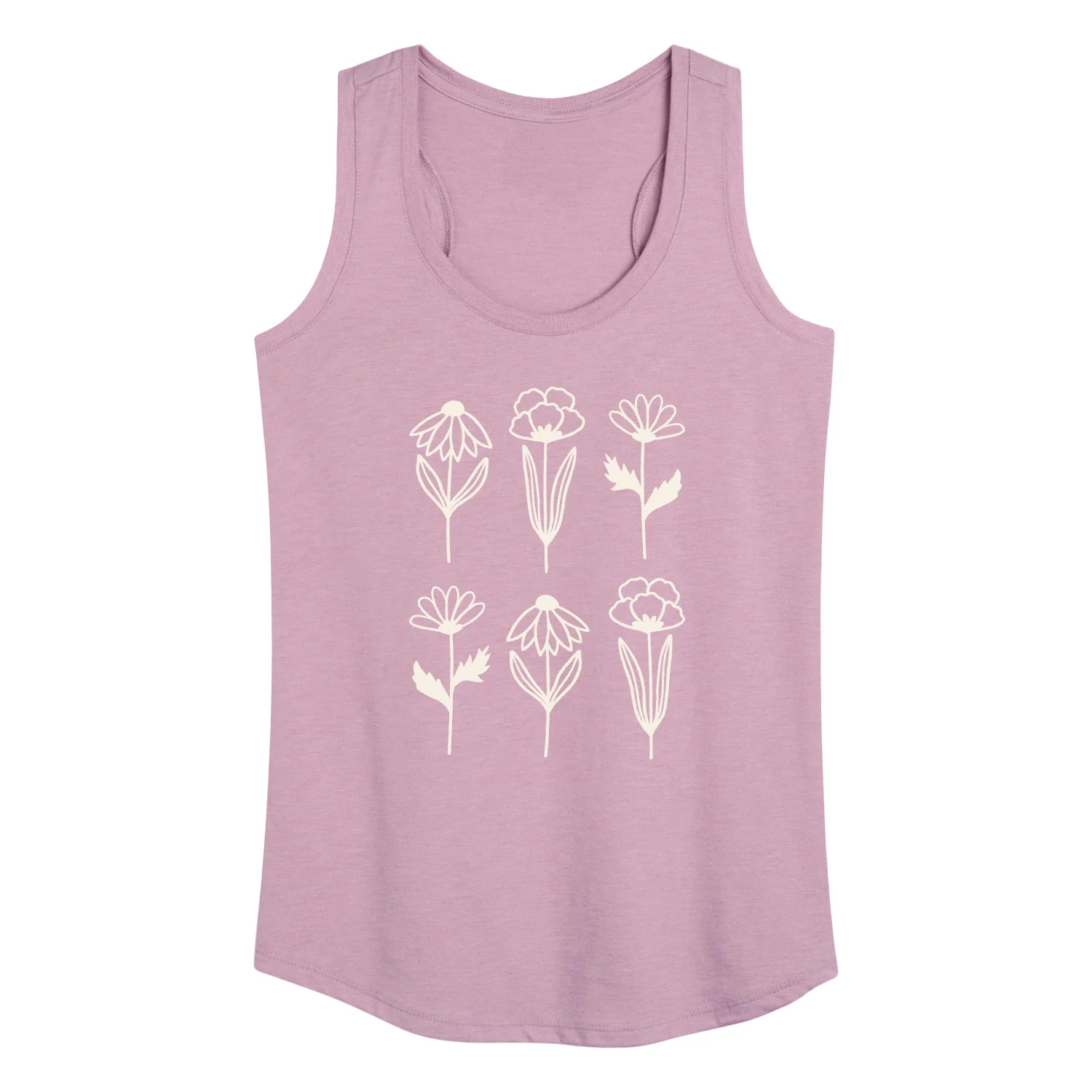 Instant Message - Spring - Simple Flowers - Women's Racerback Tank Top - Image 3