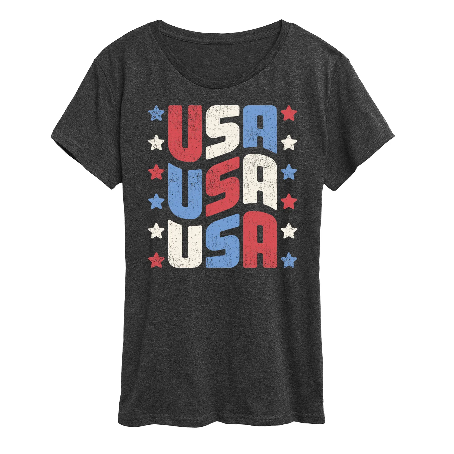 Instant Message - USA Stacked - Women's Short Sleeve Graphic T-Shirt - Image 3